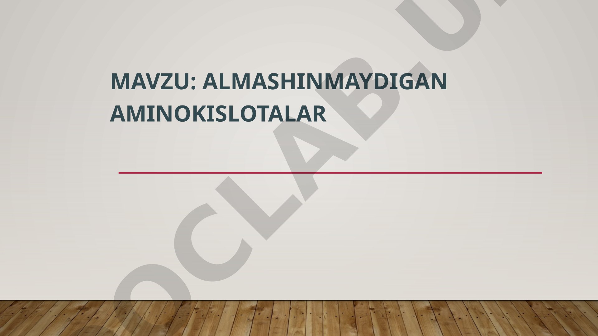 Almashinmaydigan aminokislotalar VALIN