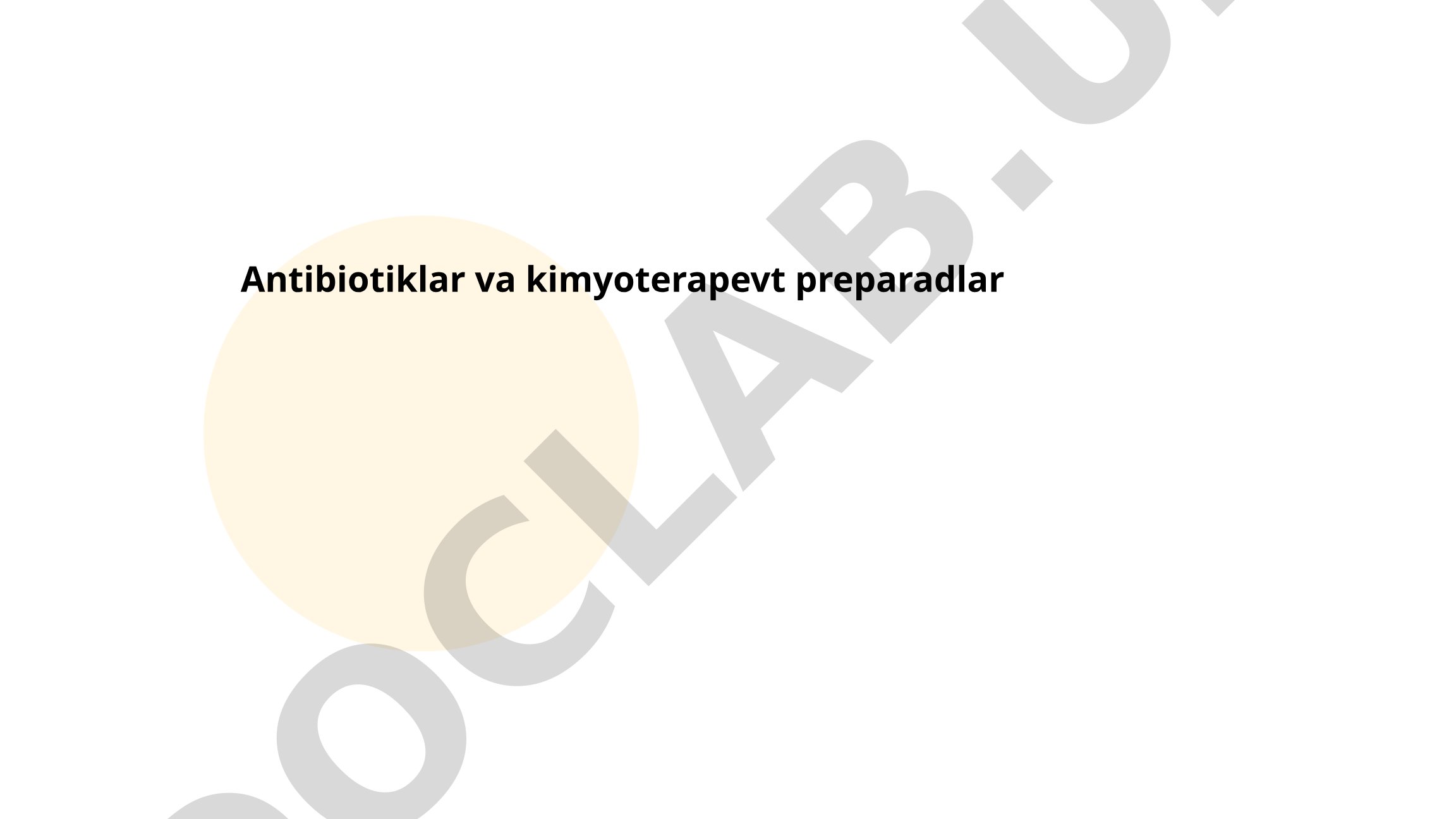 Antibiotiklar va kimyoterapevt preparadlar