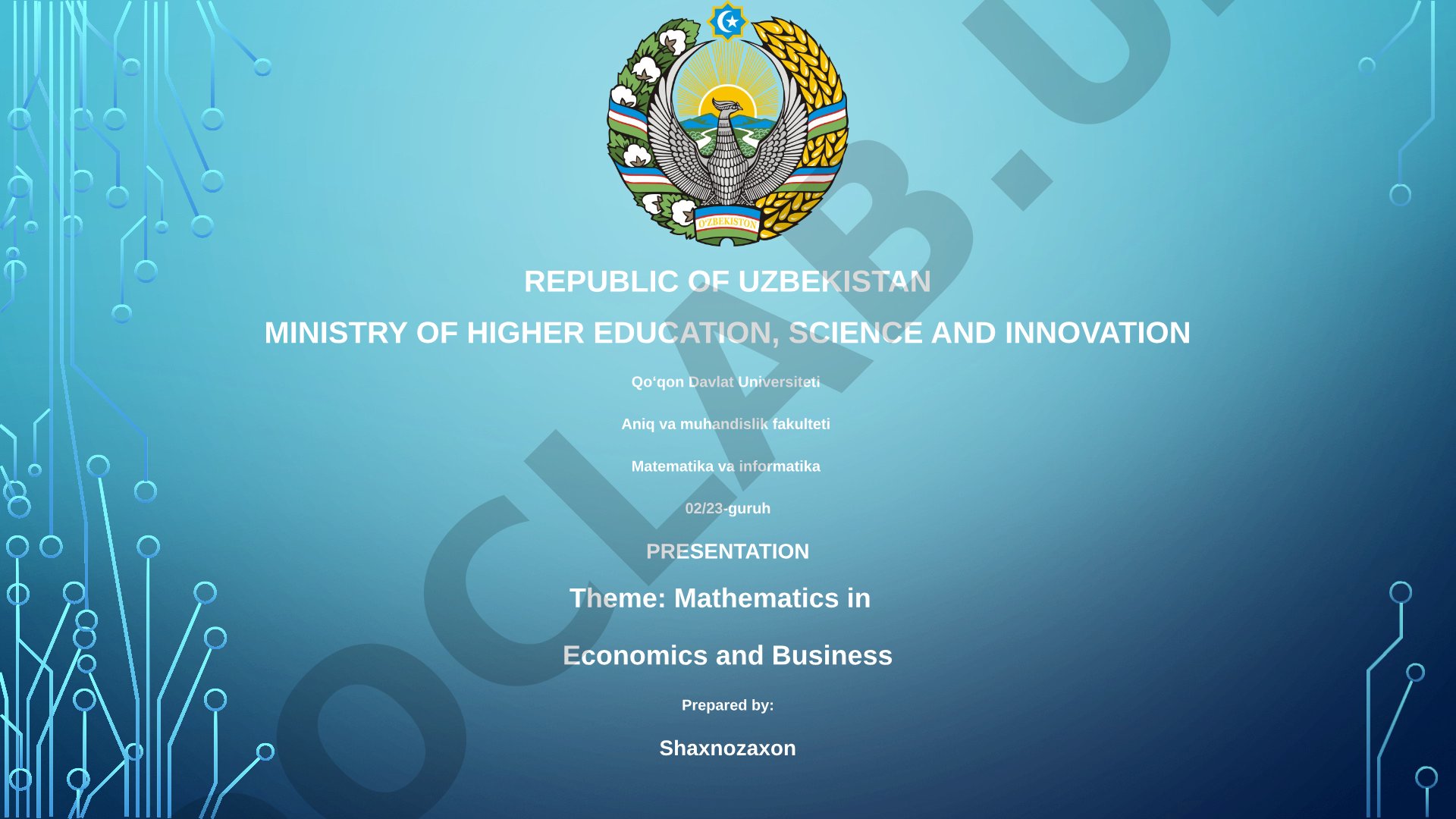 Mathematics in Economics and Business
