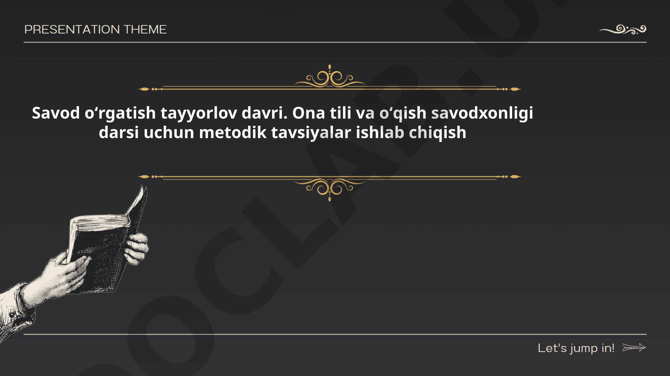Savod oʻrgatish tayyorlov davrida ona tili darslari uchun metodik tavsiyalar