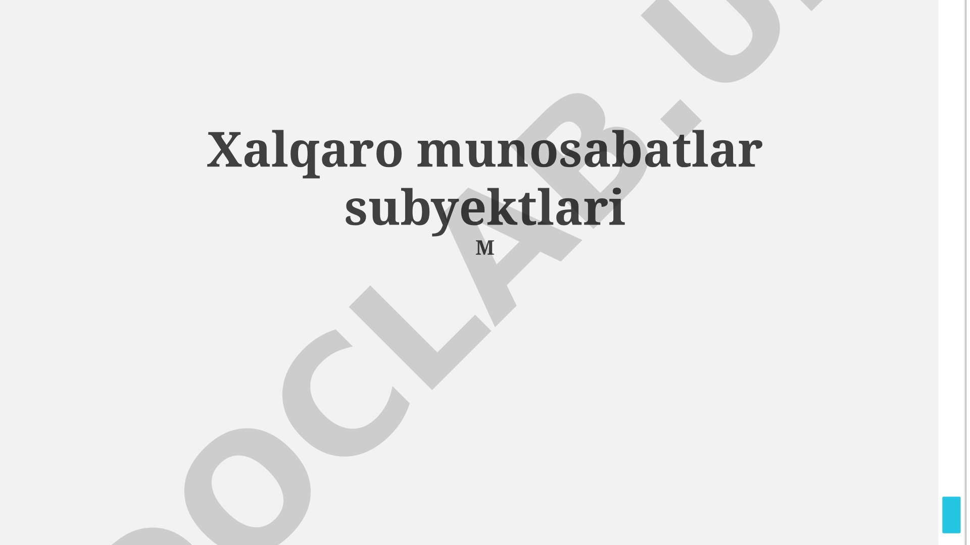 Xalqaro munosabatlar subyektlari