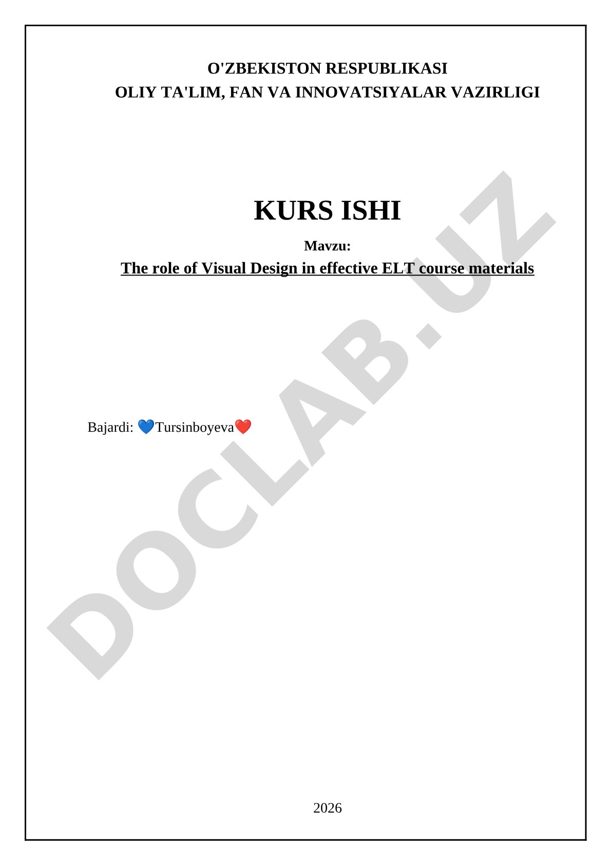 The role of Visual Design in effective ELT course materials