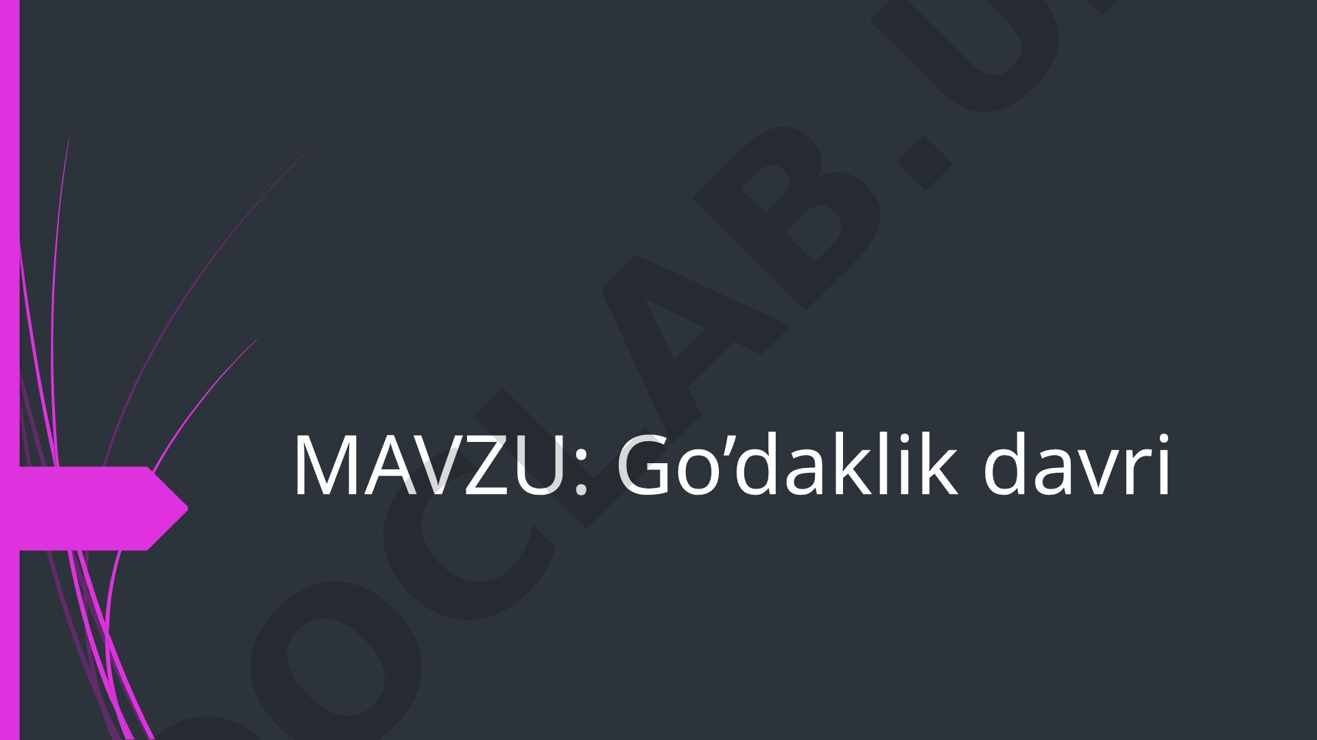 Go'daklik davrida psixik rivojlanishi haqida ma'lumot beruvchi taqdimot