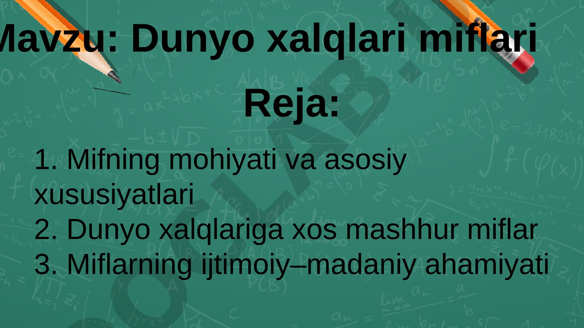 Dunyo xalqlari miflari