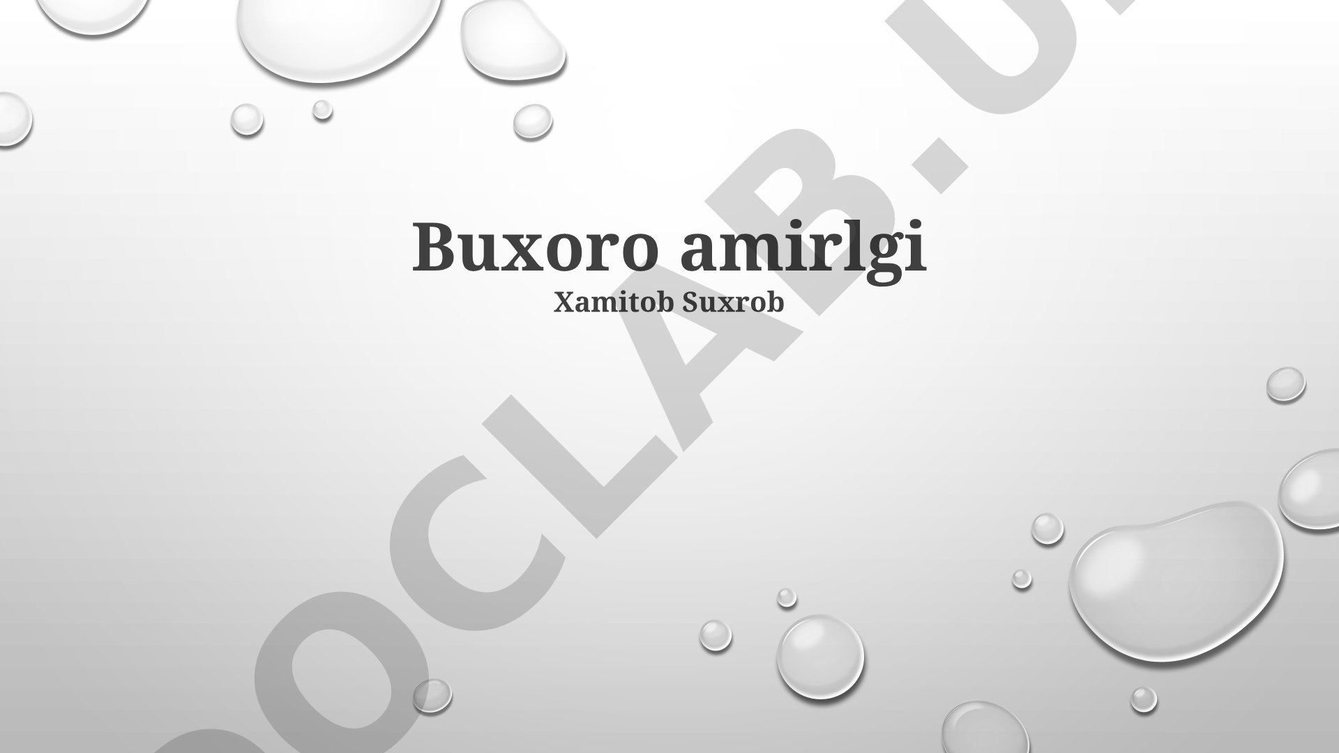 Buxoro amirligining tashkil topishi va mang‘itlar sulolasi