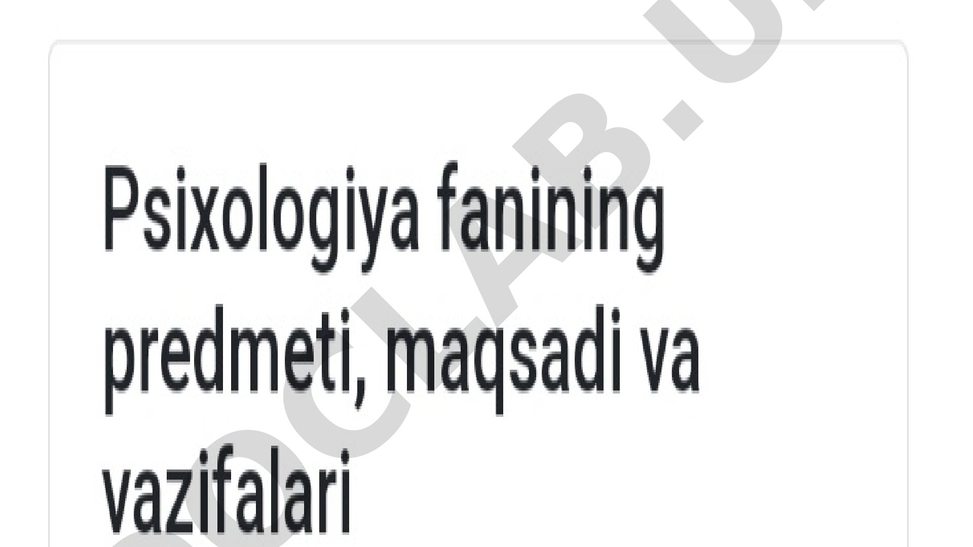 Psixologiya fani tabiatshunoslik fanlari va falsafa negizida