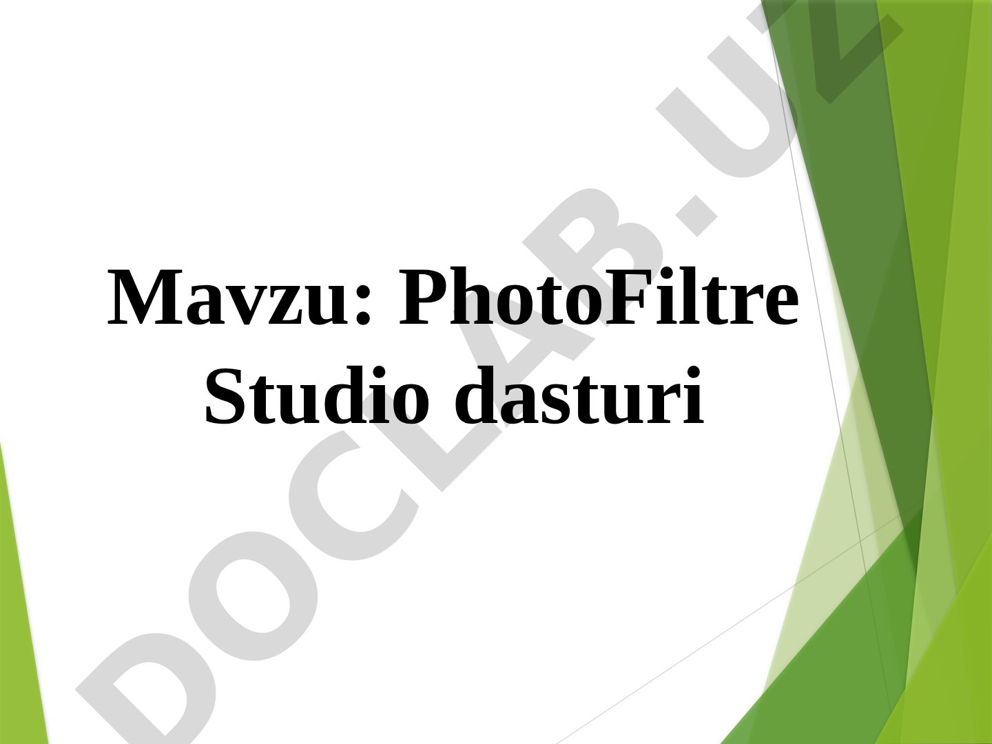 PhotoFiltre Studio dasturi haqida