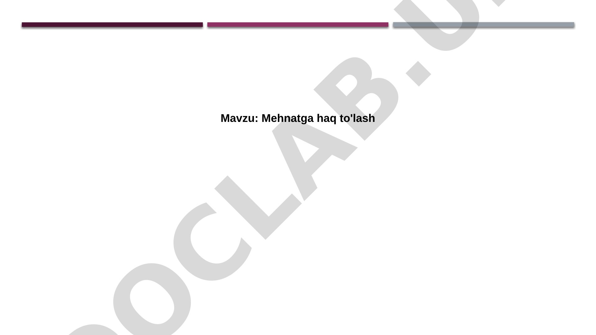 Mehnatga haq to'lash