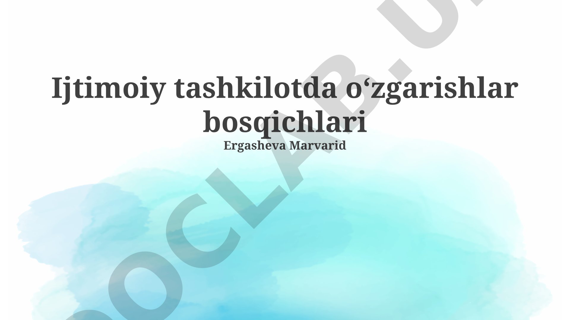 Ijtimoiy tashkilotda o'zgarishlar bosqichlari