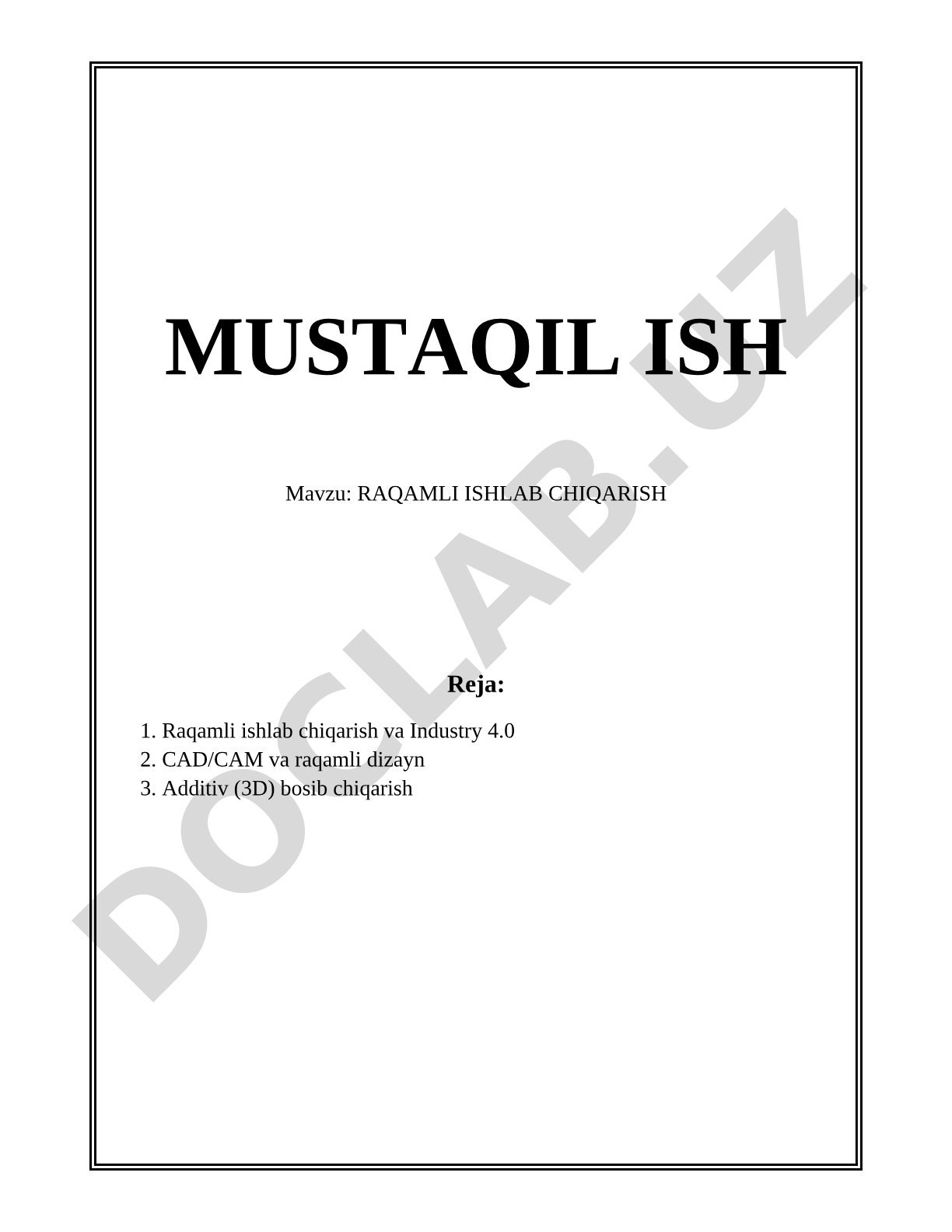 RAQAMLI ISHLAB CHIQARISH
