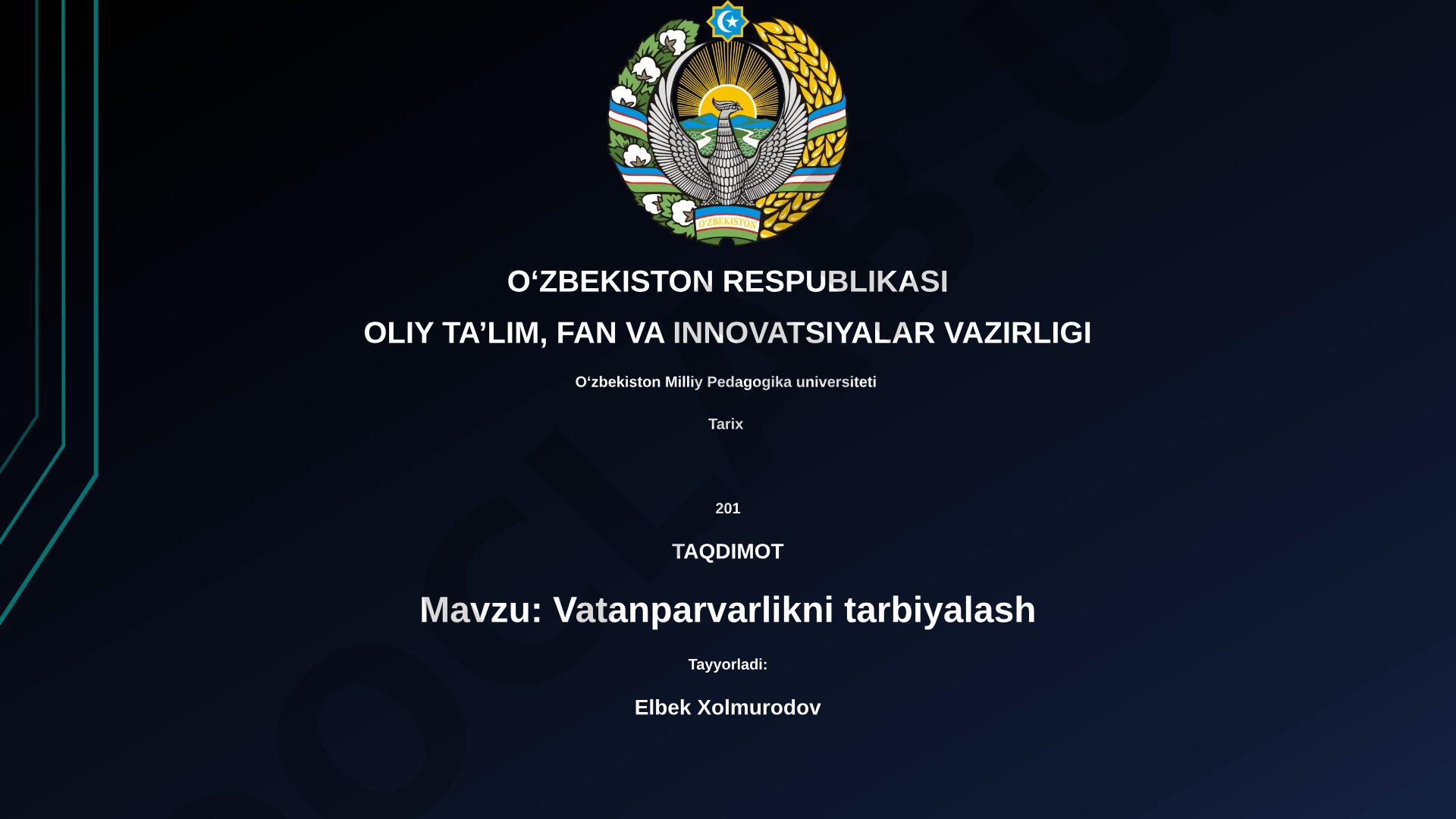 Vatanparvarlikni tarbiyalash