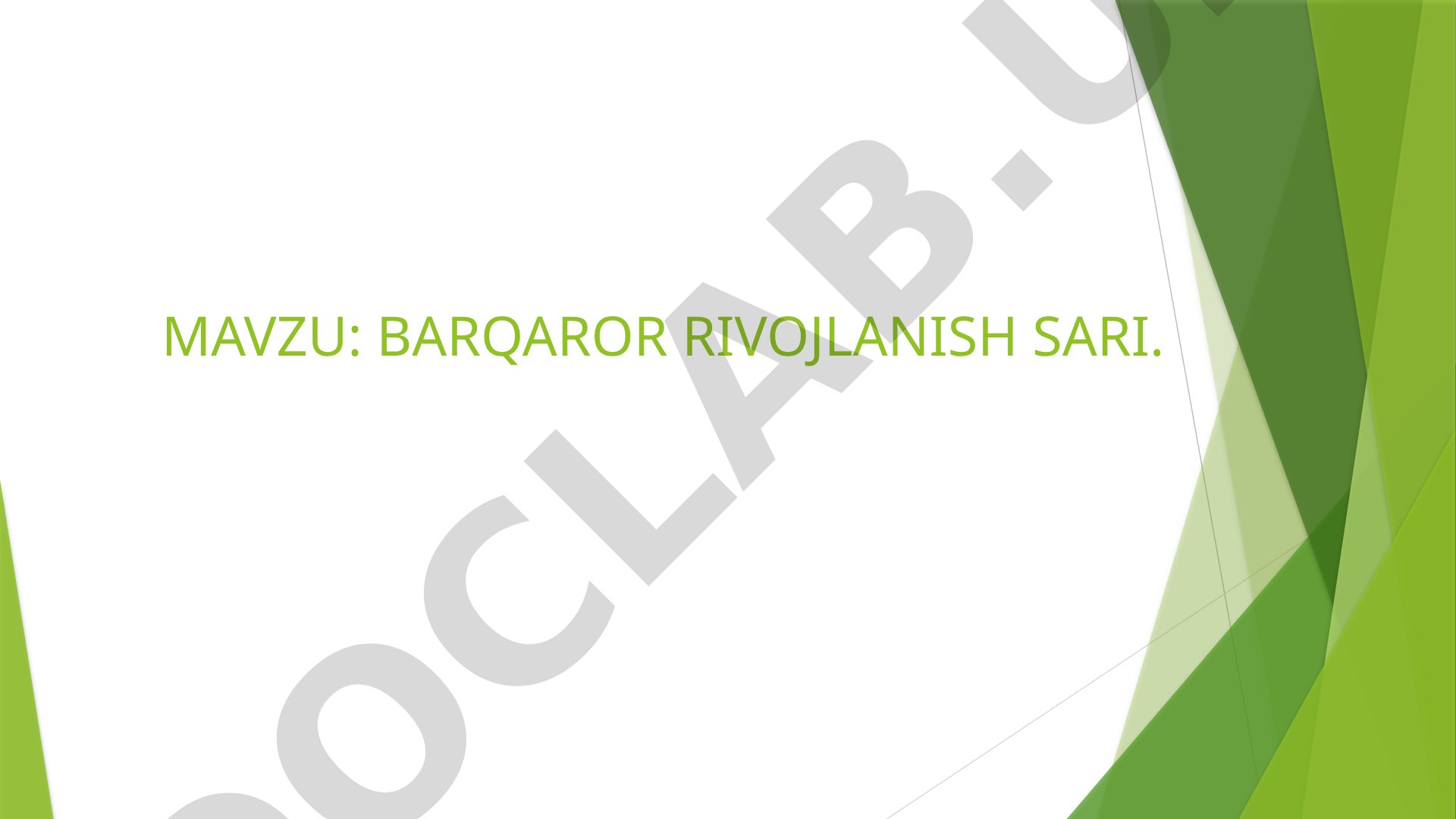 Barqaror rivojlanish sari