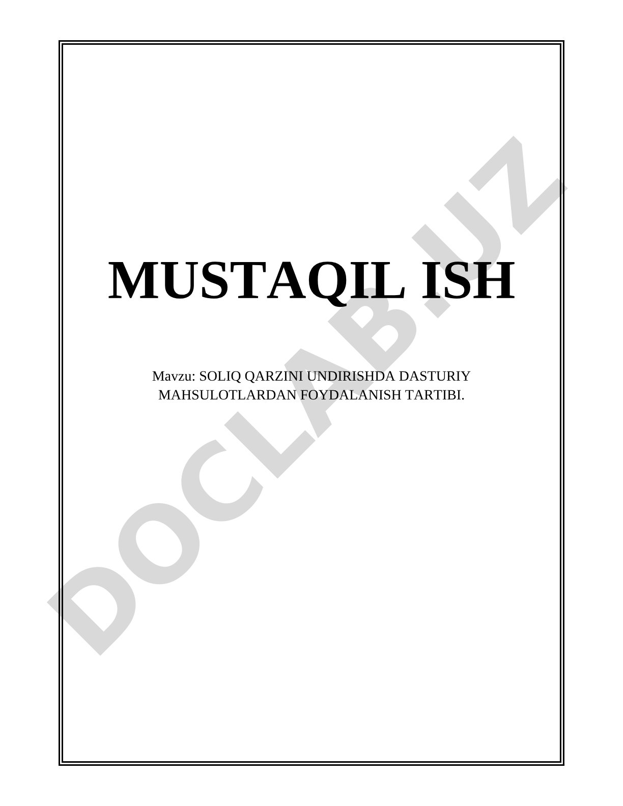 Soliq qarzini undirishda dasturiy mahsulotlardan foydalanish tartibi