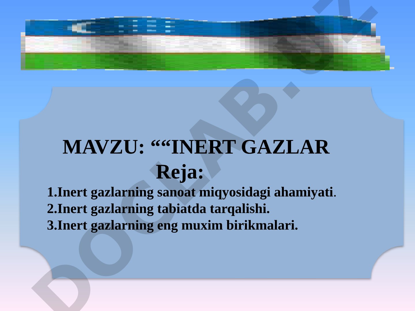 Inert gazlarning sanoat ahamiyati, tabiatda tarqalishi va muhim birikmalari haqida