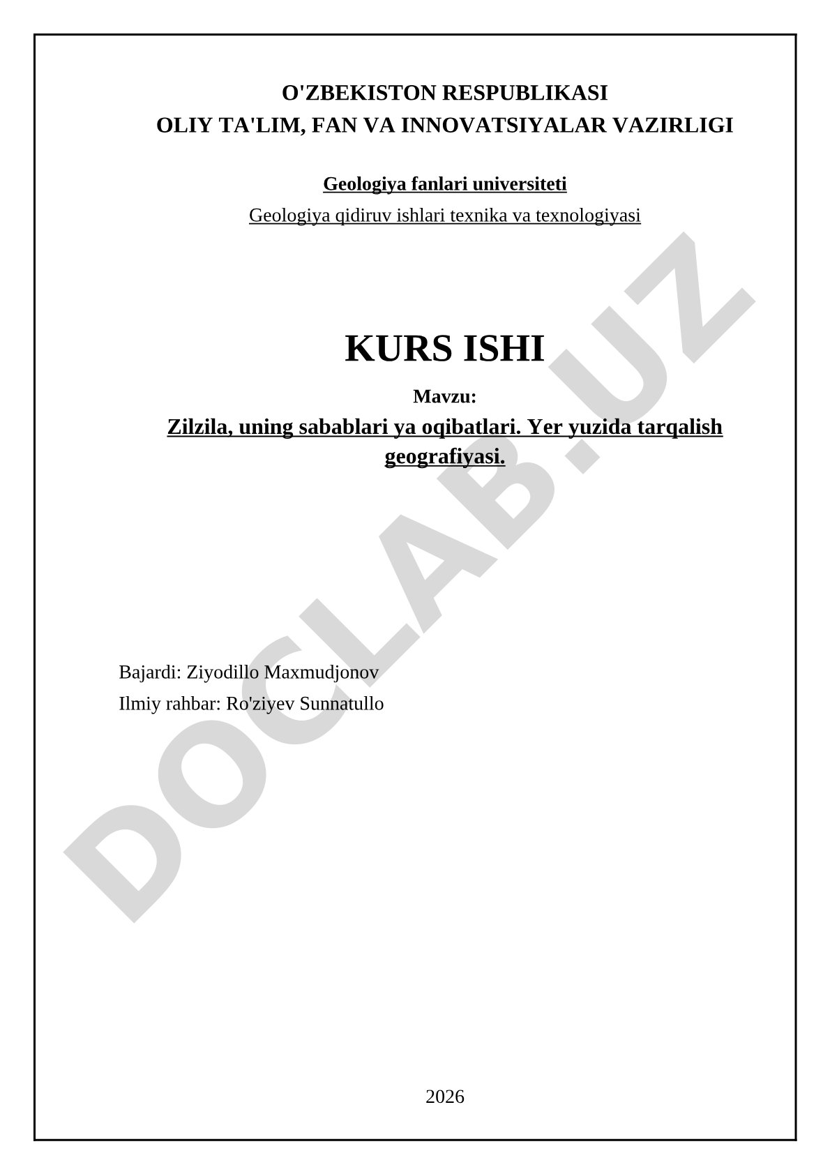 Zilzila, uning sabablari va oqibatlari. Yer yuzida tarqalish geografiyasi