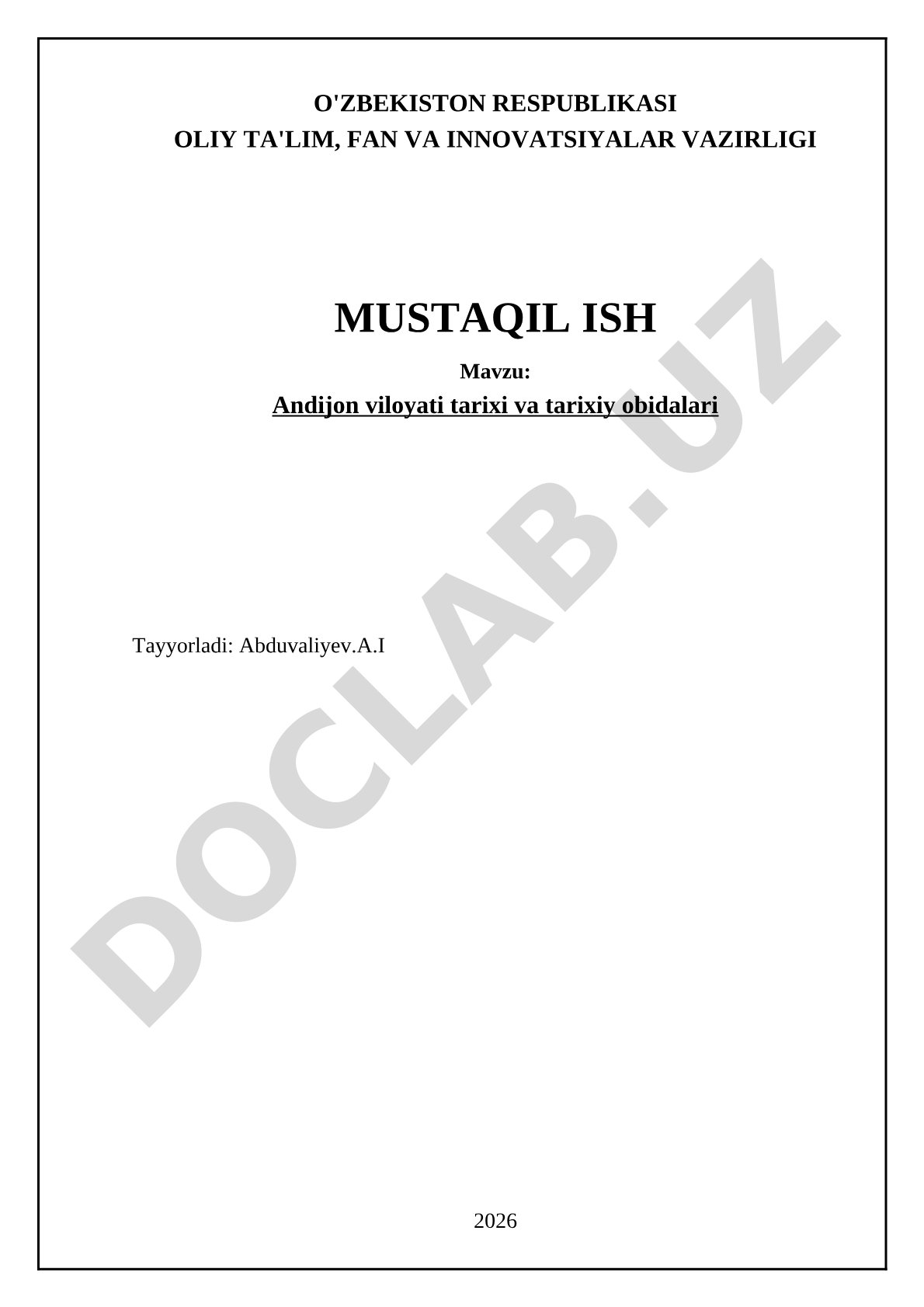 Andijon viloyati tarixi va tarixiy obidalari