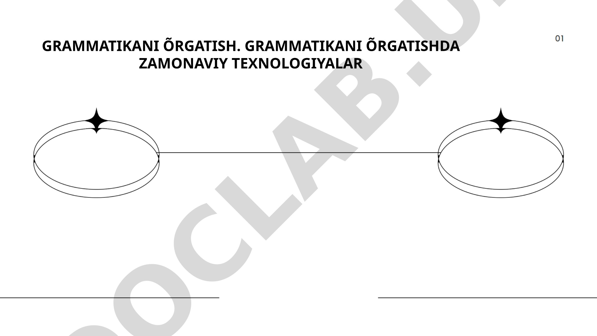 Grammatikani o'rgatishda zamonaviy texnologiyalar