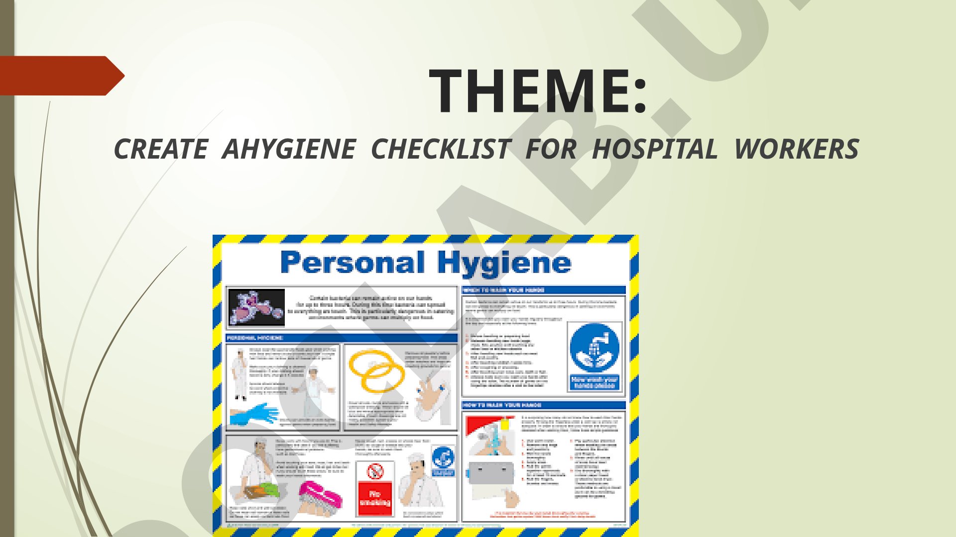 Hygiene Checklist for Hospital Workers