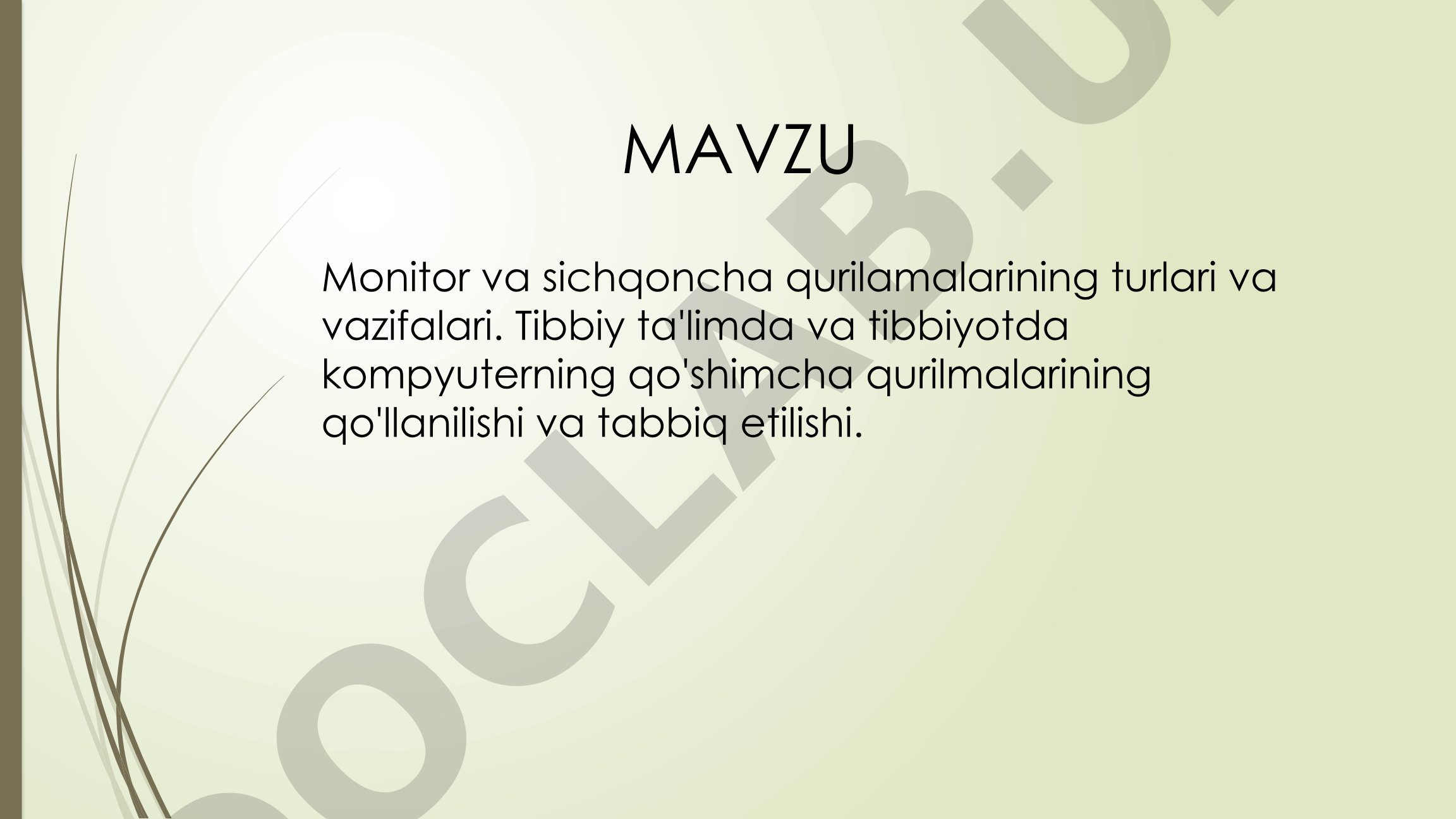Monitor va sichqoncha qurilmalarining turlari va vazifalari