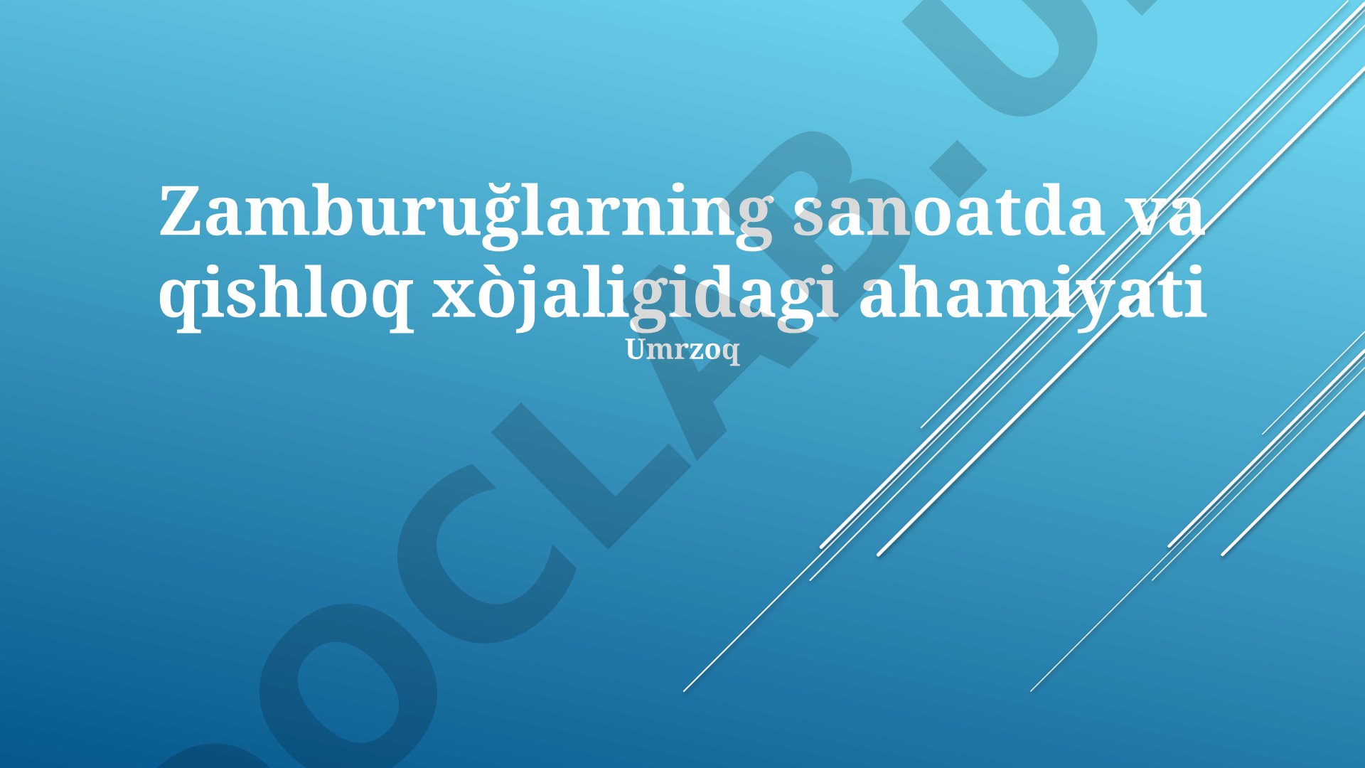 Zamburug'larning sanoatda va qishloq xo'jaligidagi ahamiyati
