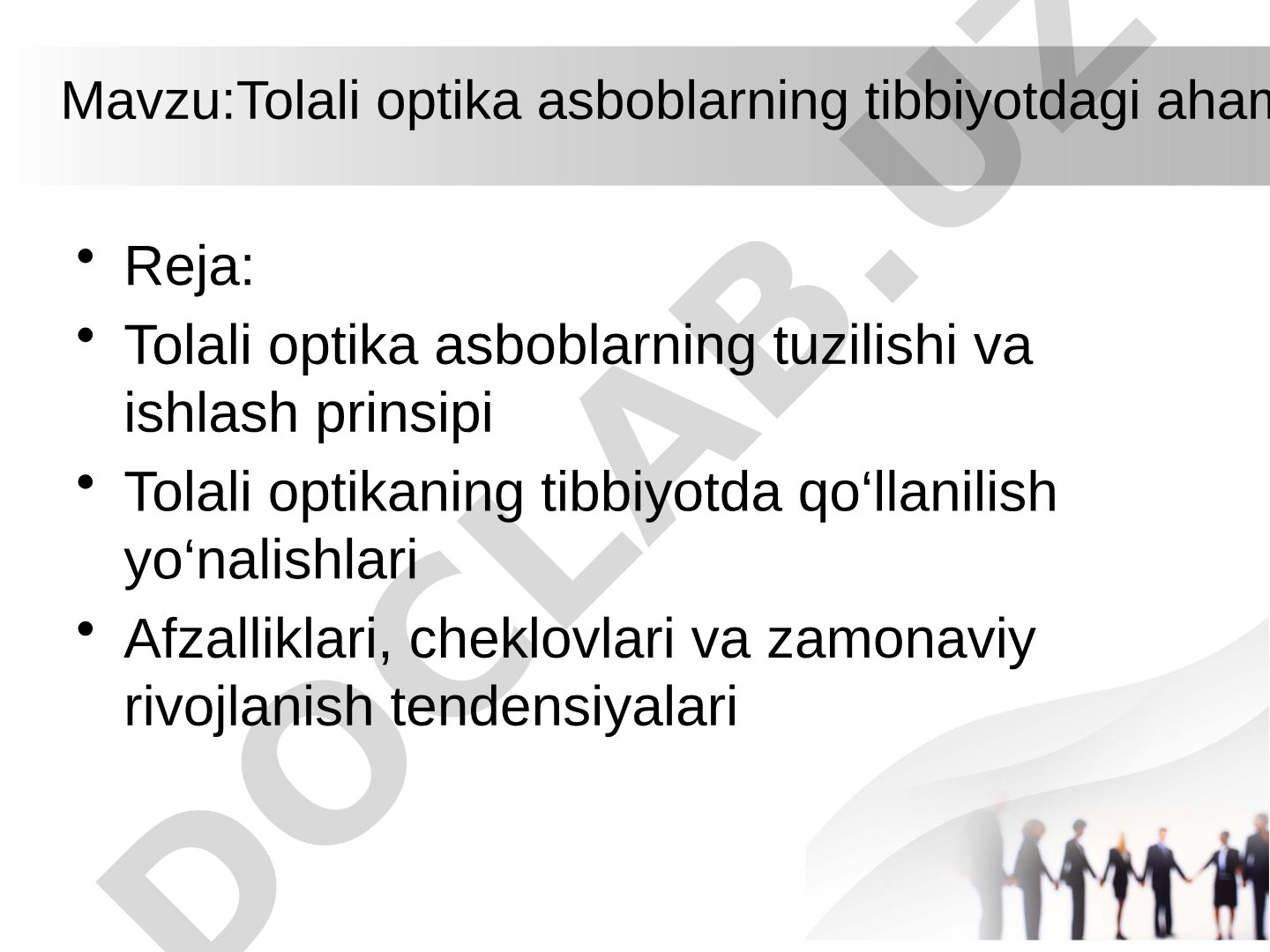 Tolali optika asboblarning tibbiyotdagi ahamiyati