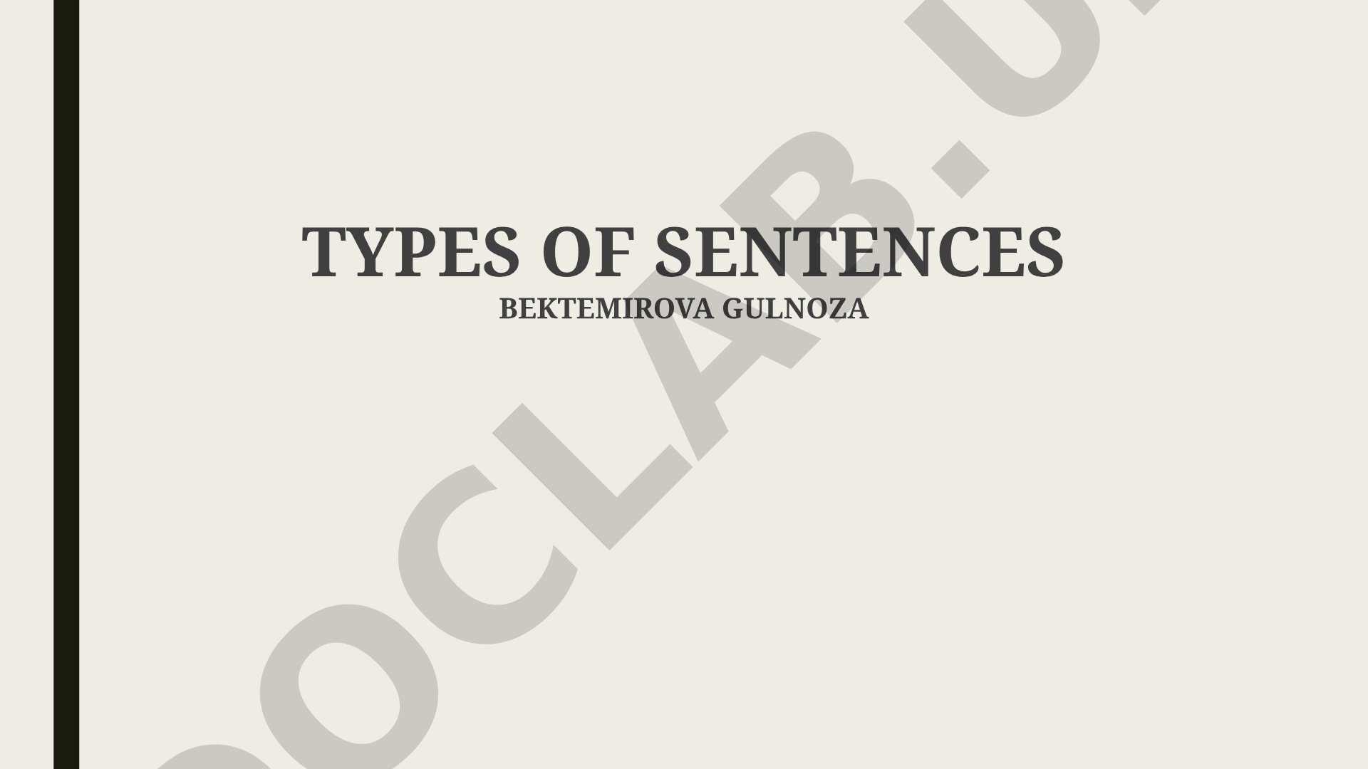 Types of Sentences