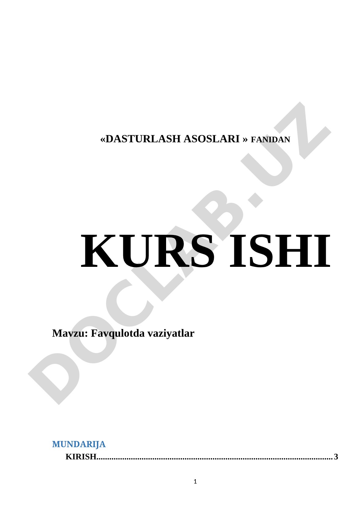 C# da xatoliklar bilan ishlash, exception sinfi, try-catch operatorlari haqida kurs ishi