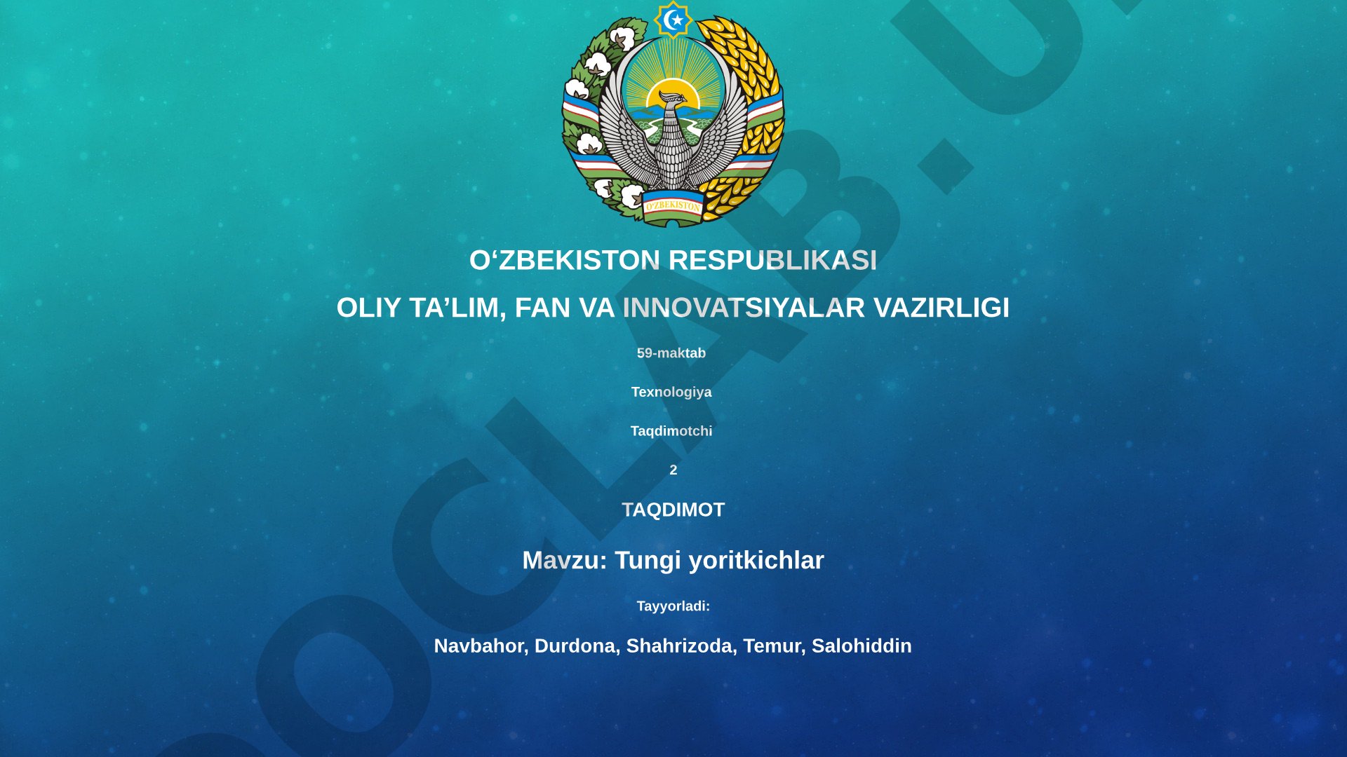 Tungi yoritkichlar