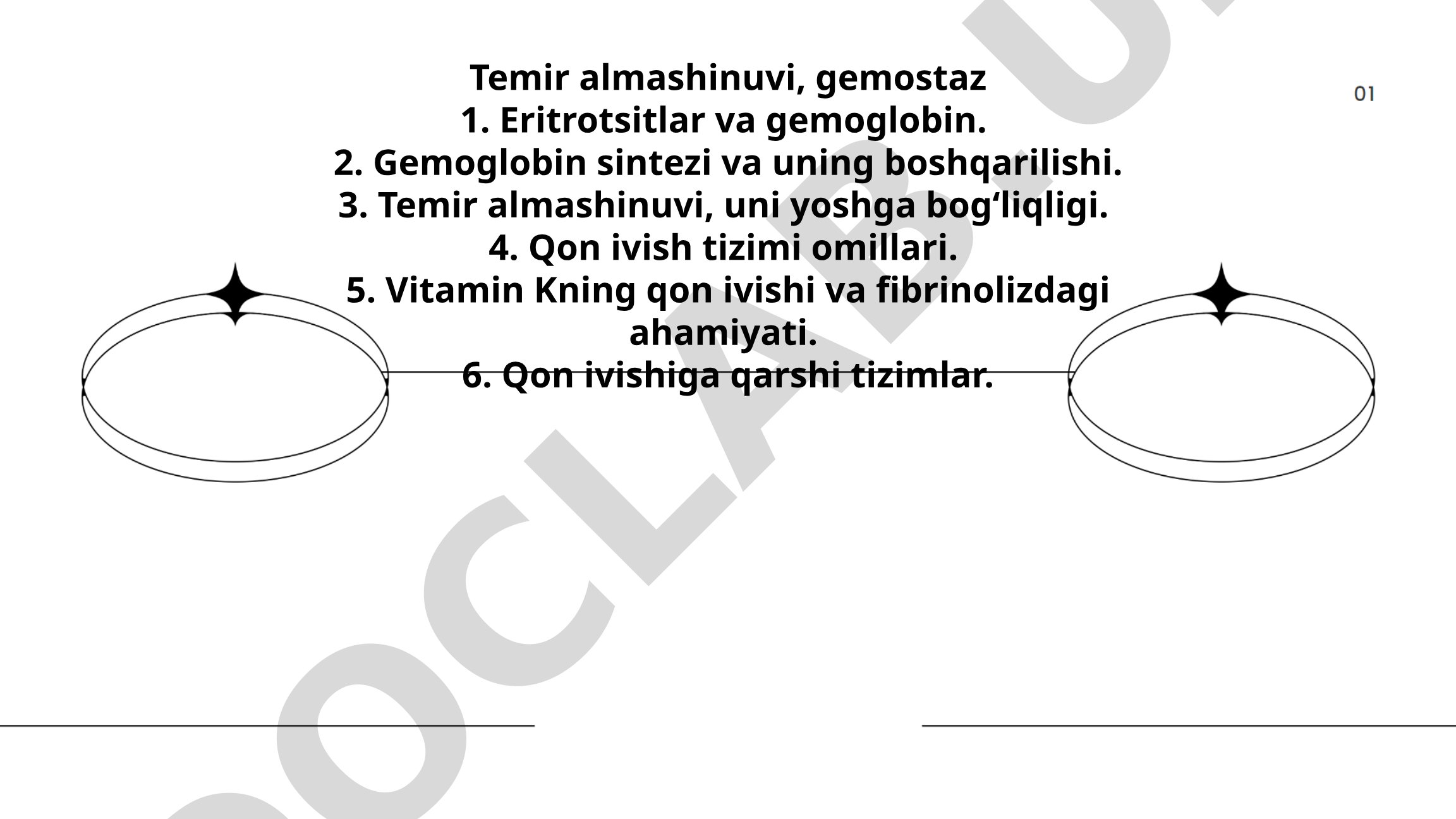 Temir almashinuvi, gemostaz