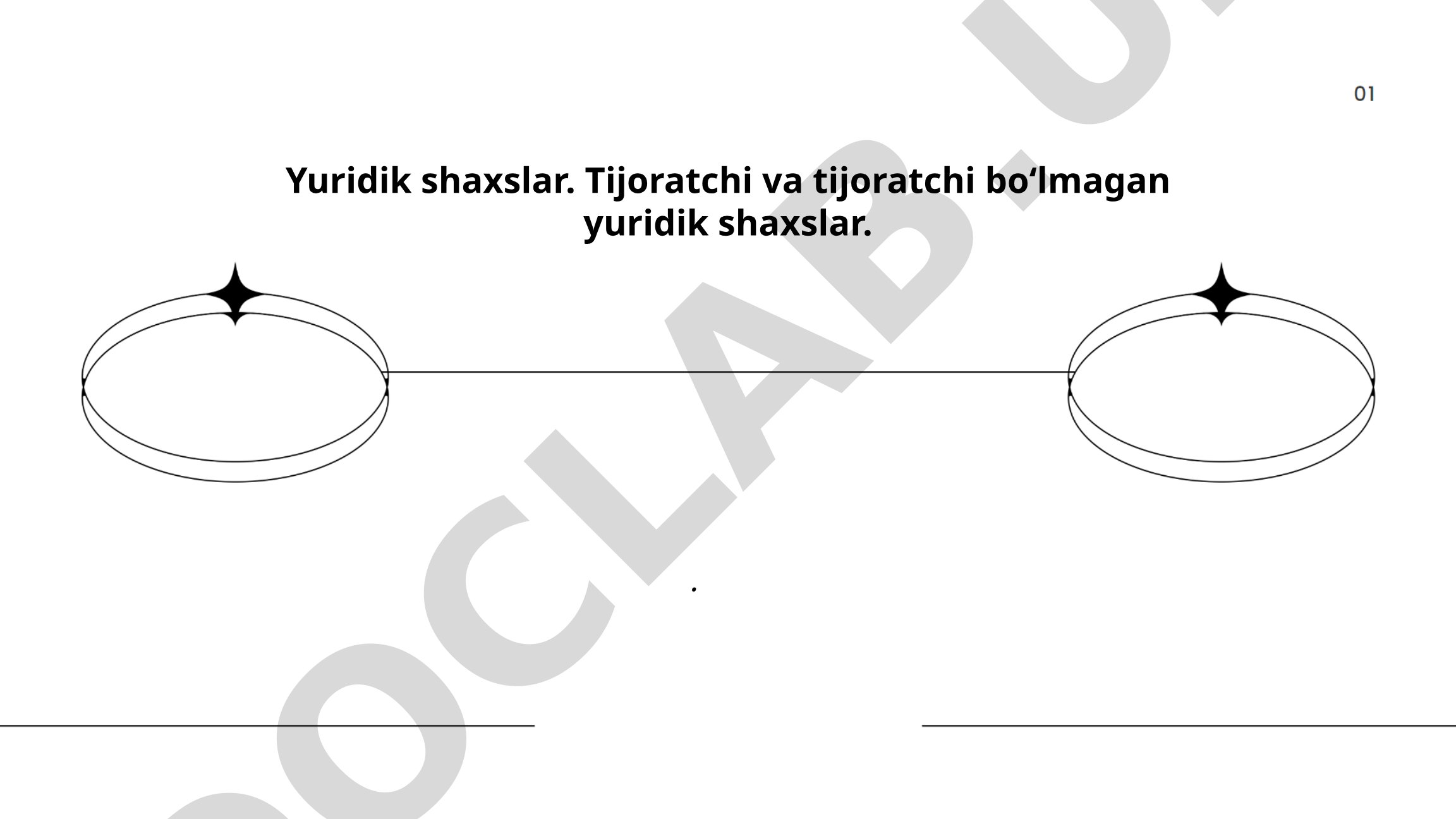 Yuridik shaxslar: tijoratchi va tijoratchi bo'lmagan yuridik shaxslar