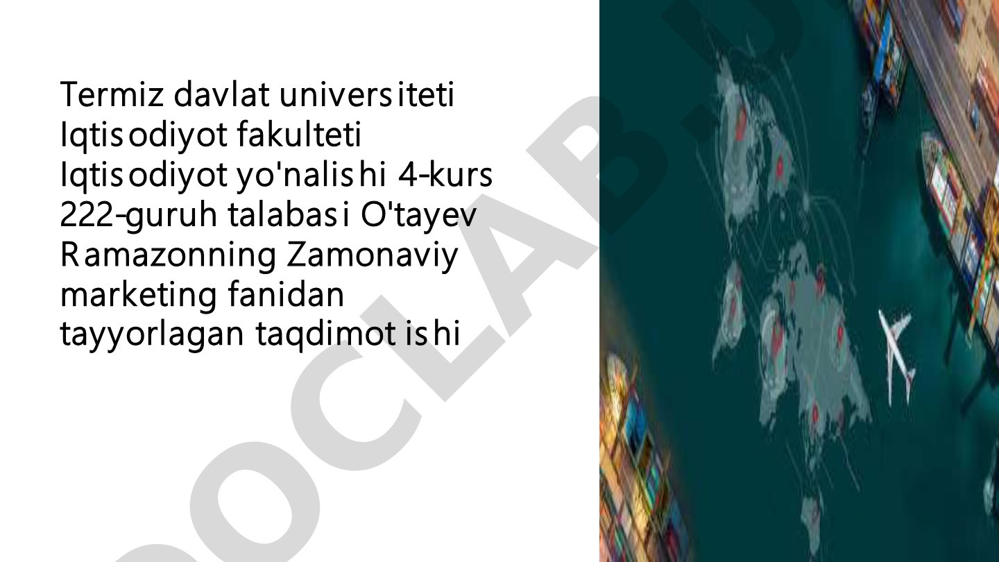 Taqsimot siyosati va logistika