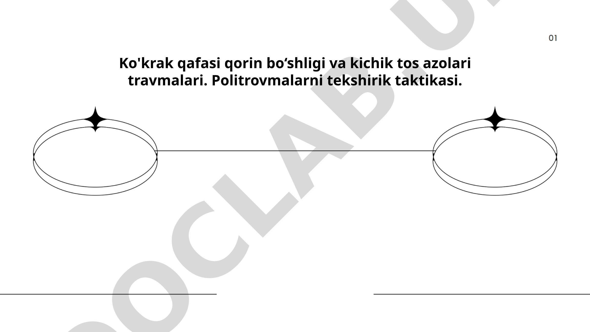 Ko'krak qafasi qorin bo‘shligi va kichik tos azolari travmalari. Politrovmalarni tekshirish taktikasi