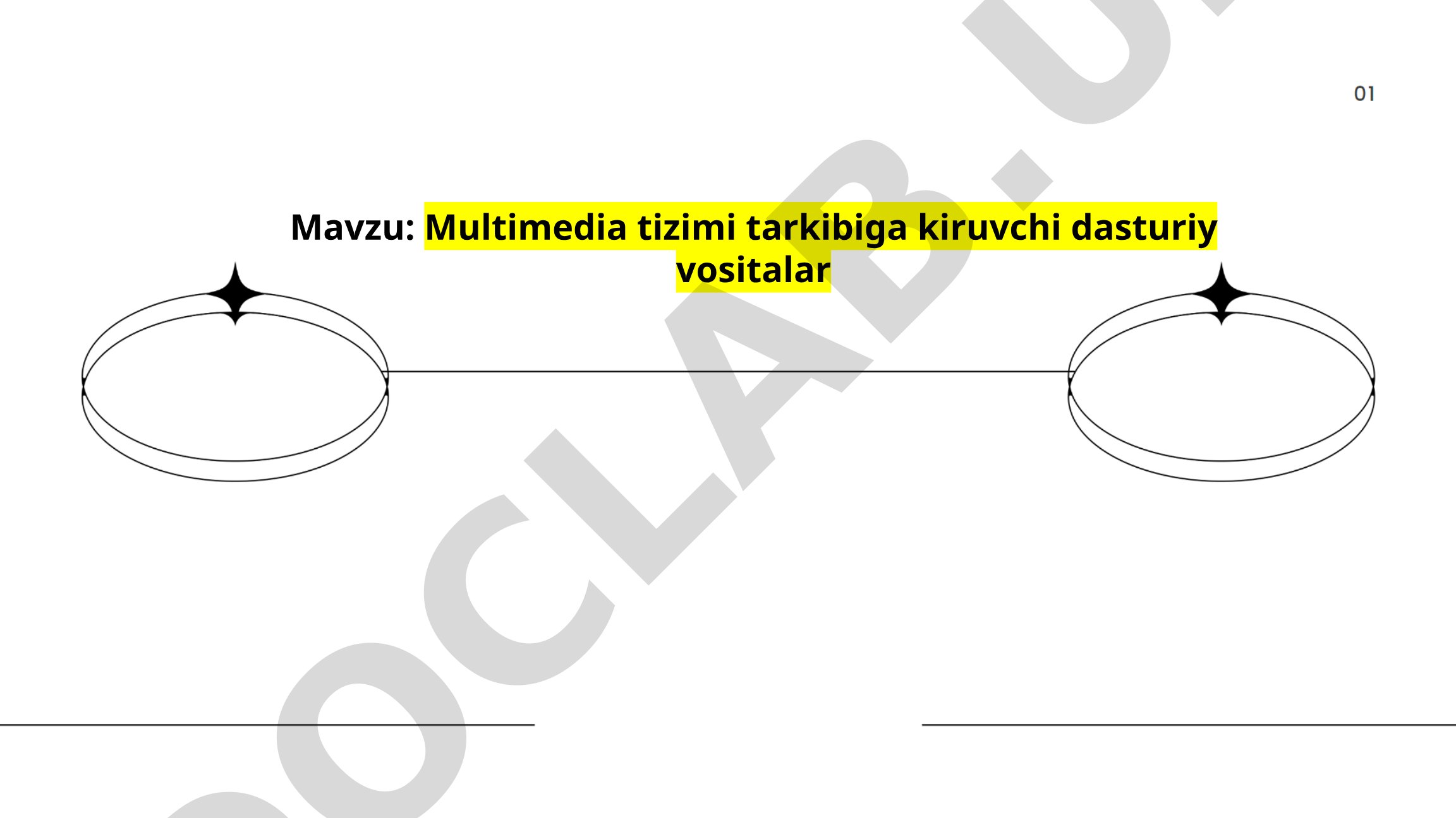 Multimedia tizimi tarkibiga kiruvchi dasturiy vositalar