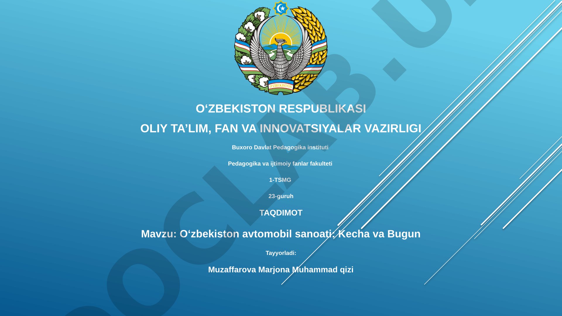 Oʻzbekiston avtomobil sanoati: Kecha va Bugun