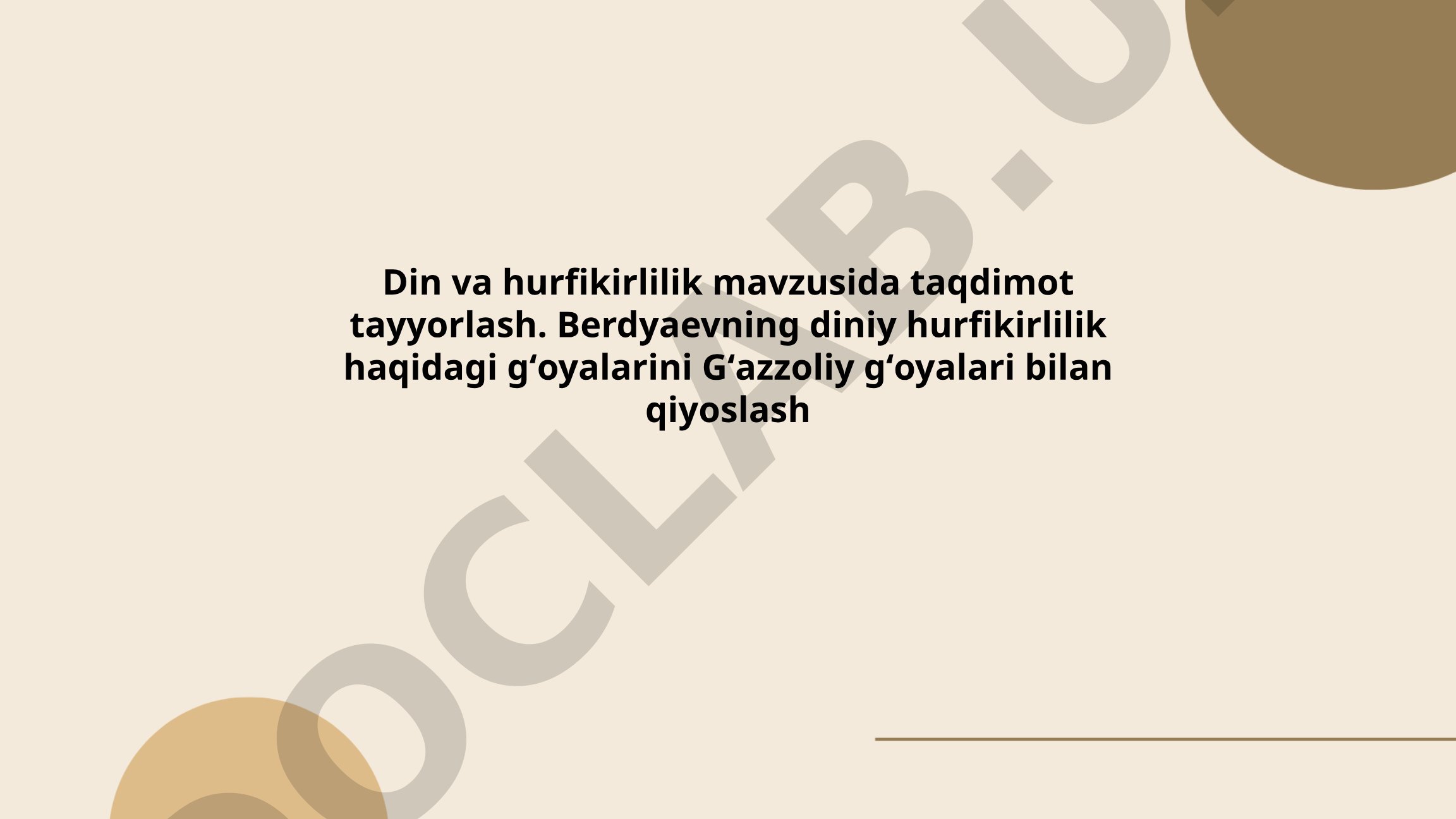 Din va hurfikirlilik: Berdyaev va G'azzoliy qiyosiy tahlili