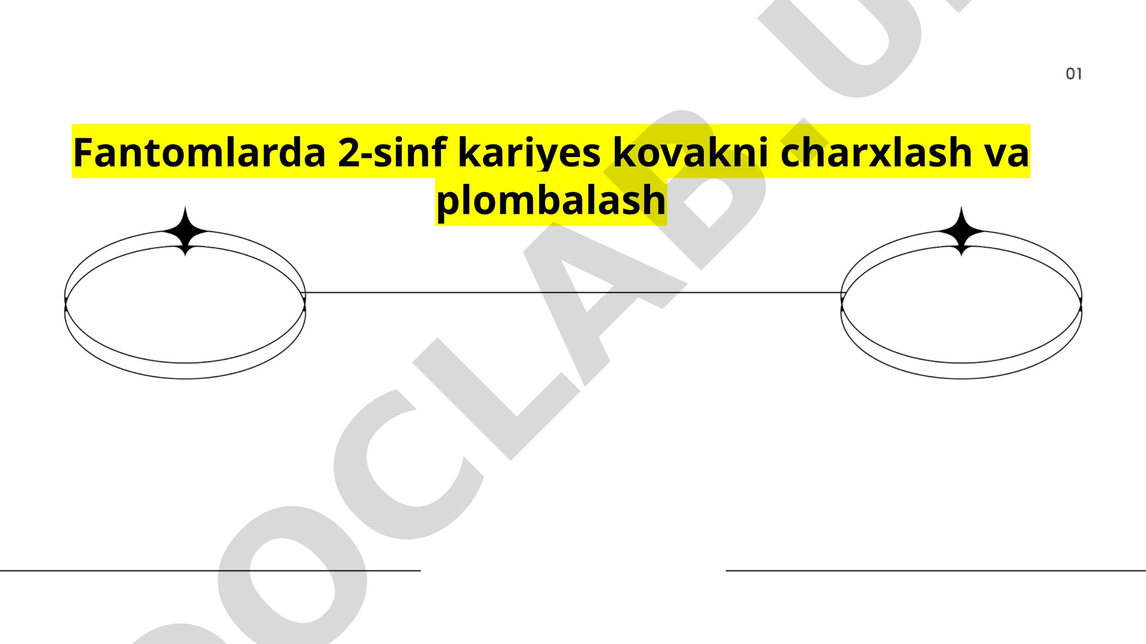 Fantomlarda 2-sinf kariyes kovakni charxlash va plombalash