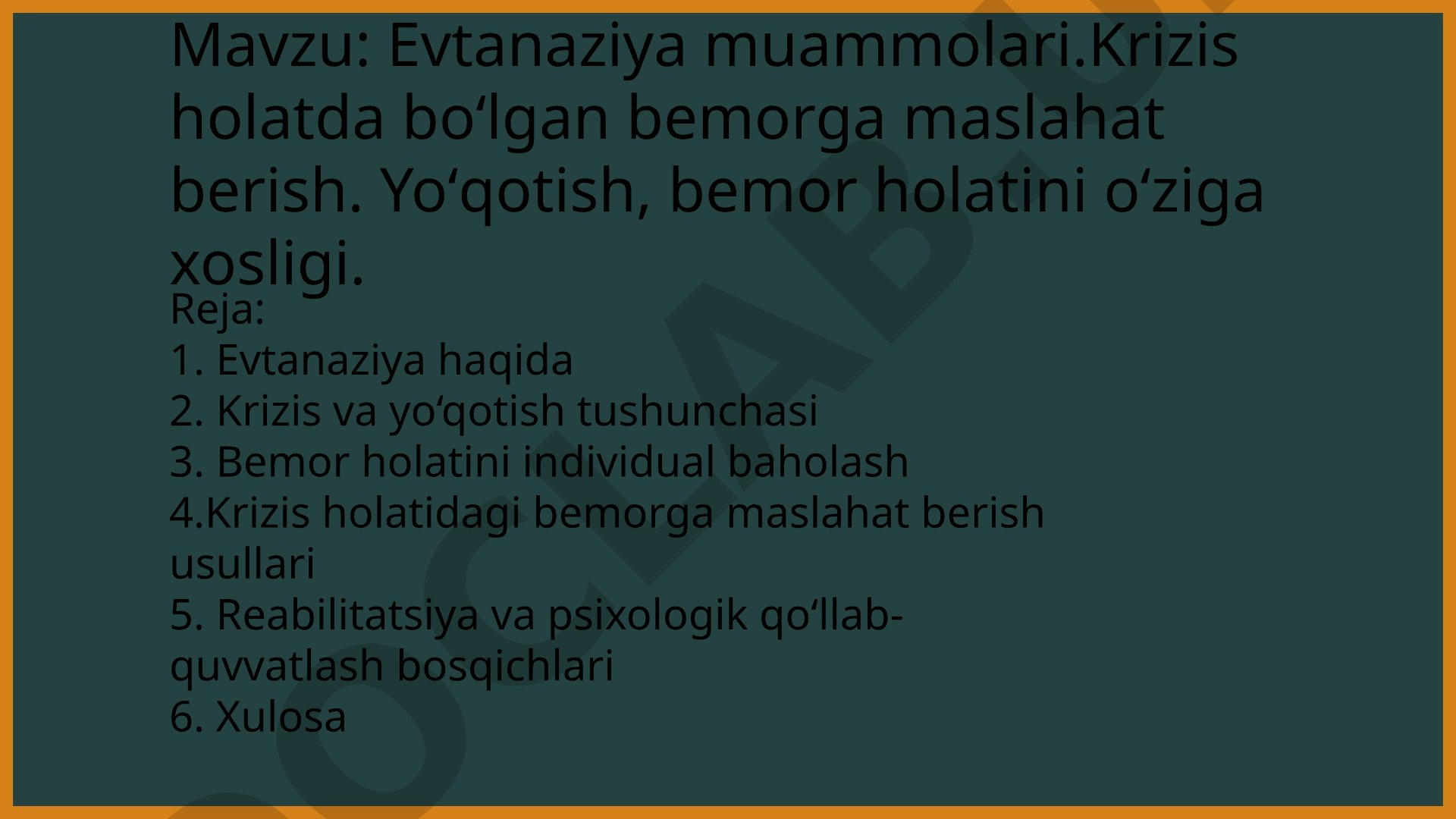 Evtanaziya muammolari