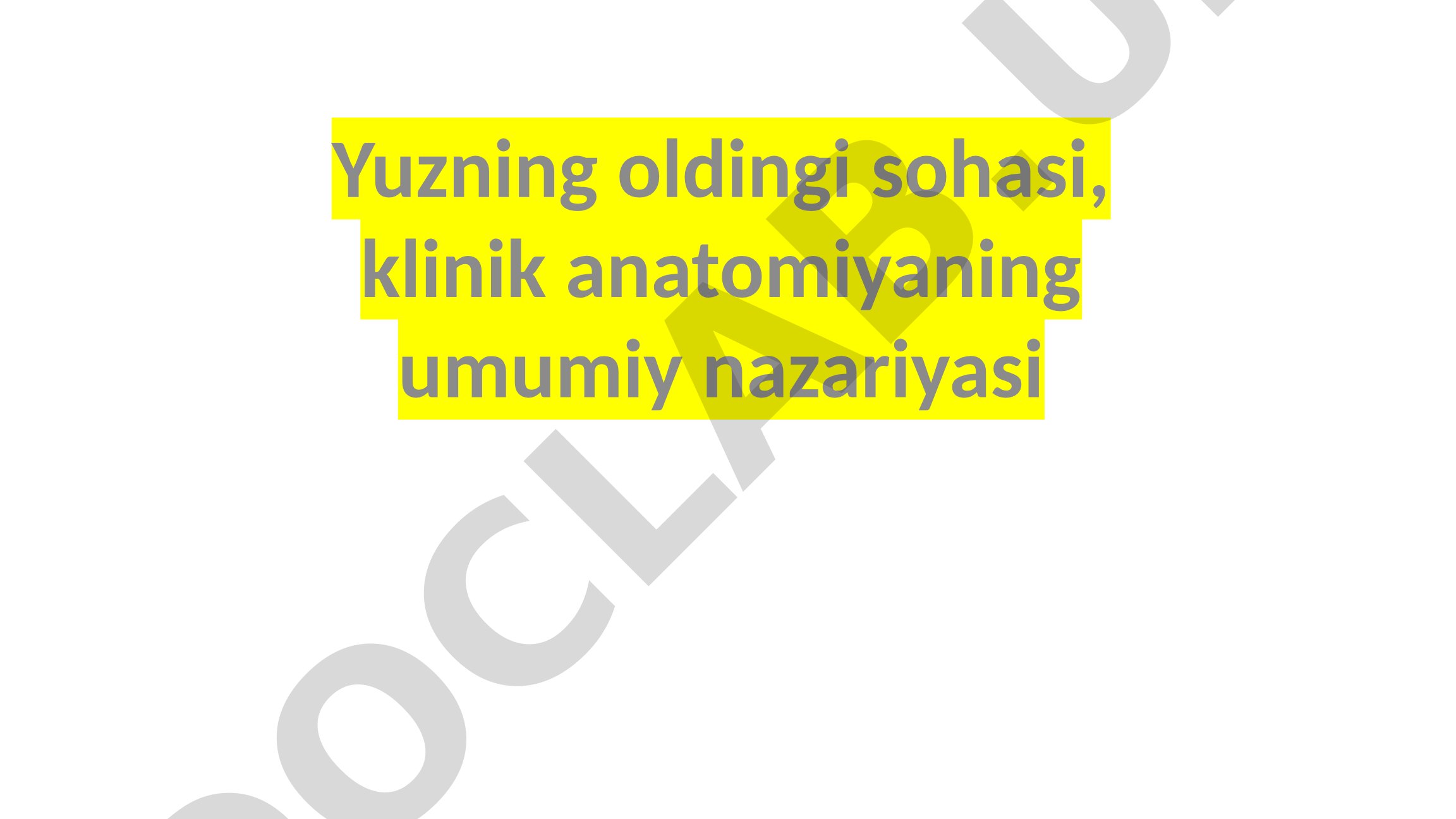 Yuzning oldingi sohasi klinik anatomiyasi