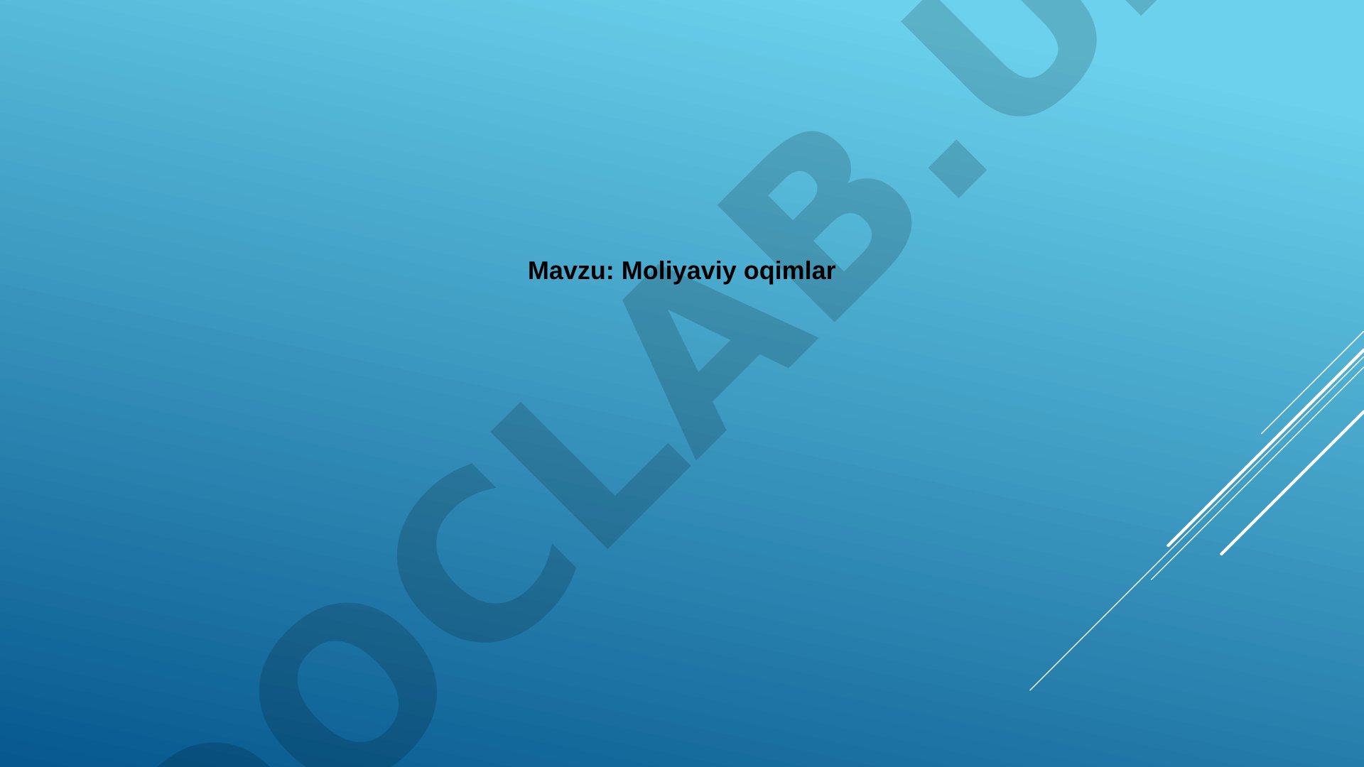 Moliyaviy oqimlar