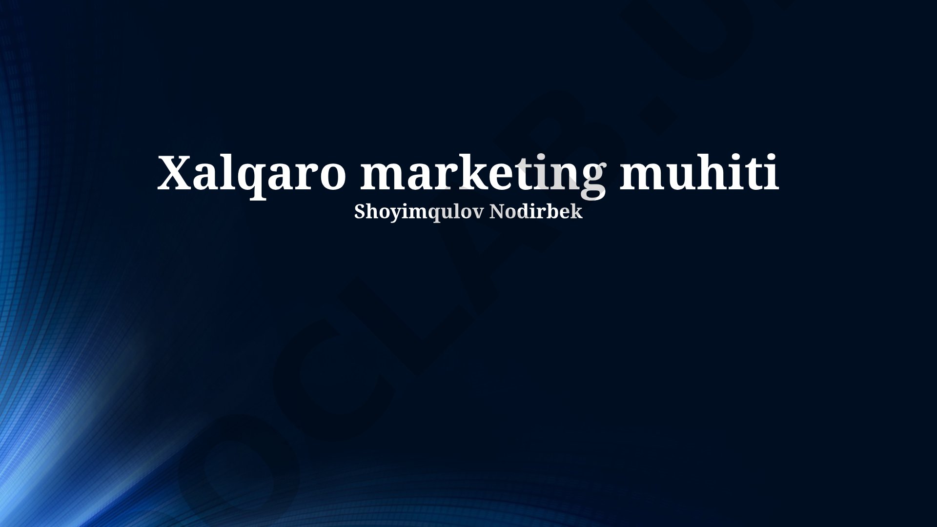 Xalqaro marketing muhiti