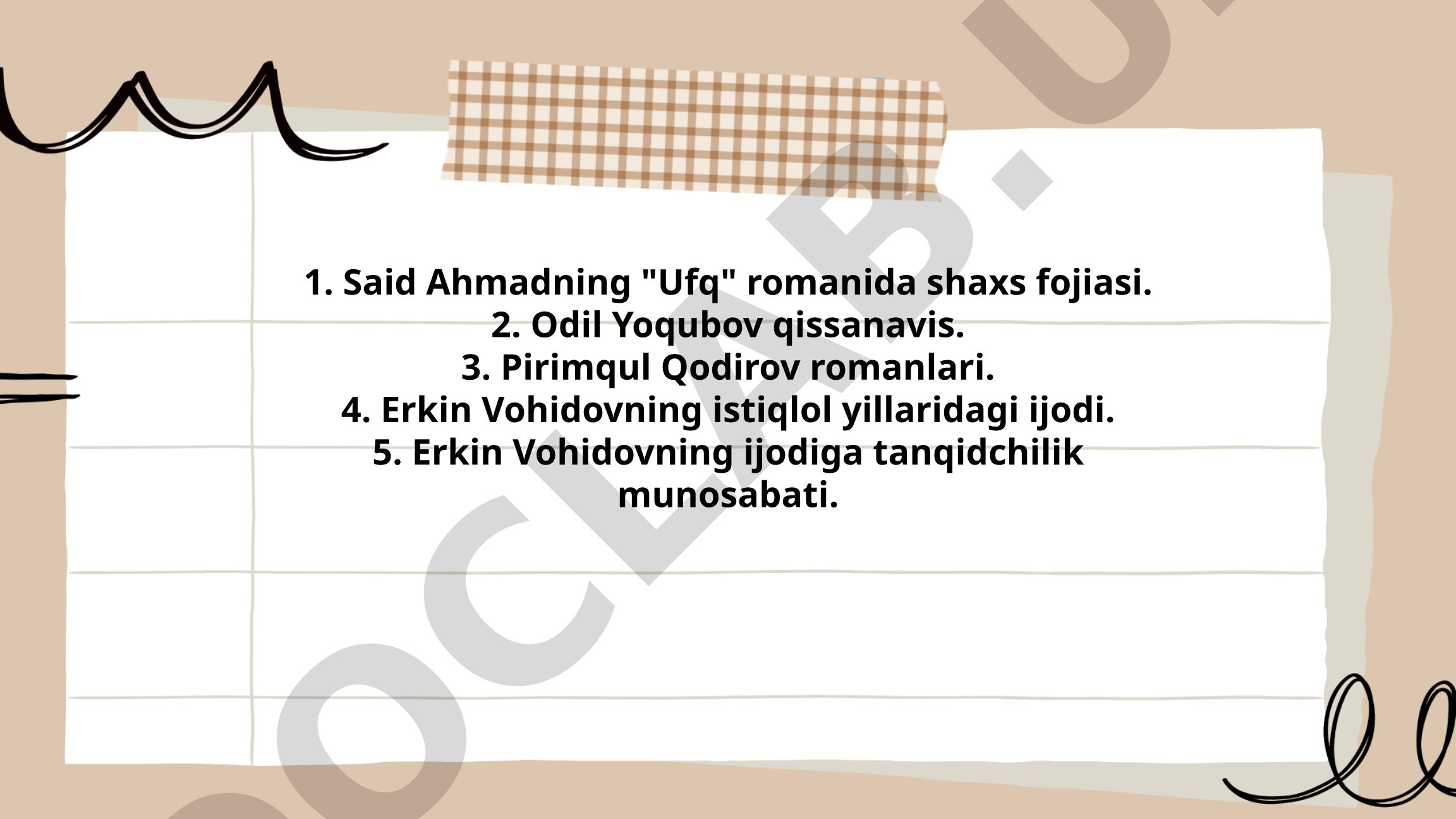 Said Ahmadning 'Ufq' romanida shaxs fojiasi