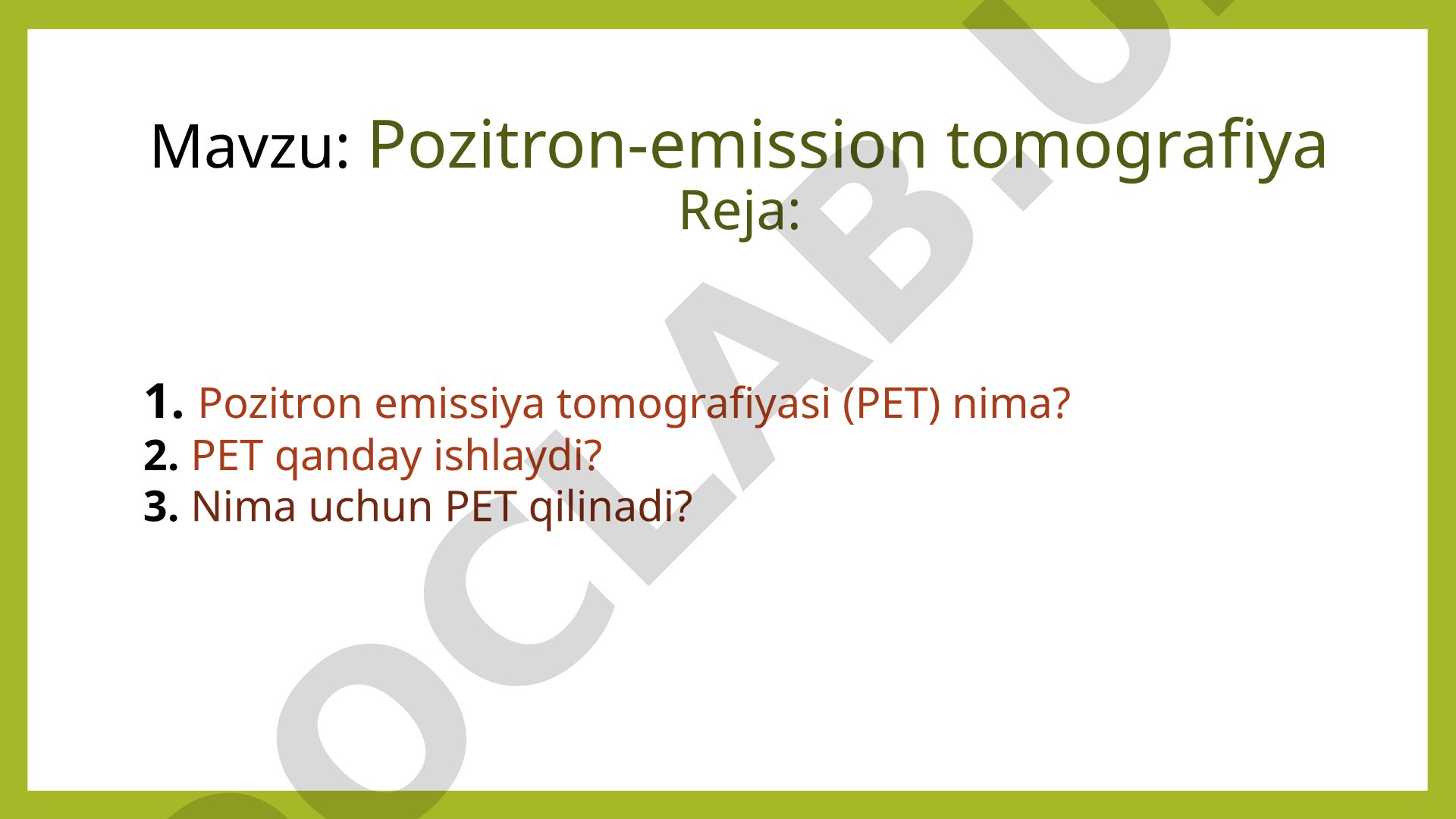 Pozitron-emission tomografiya