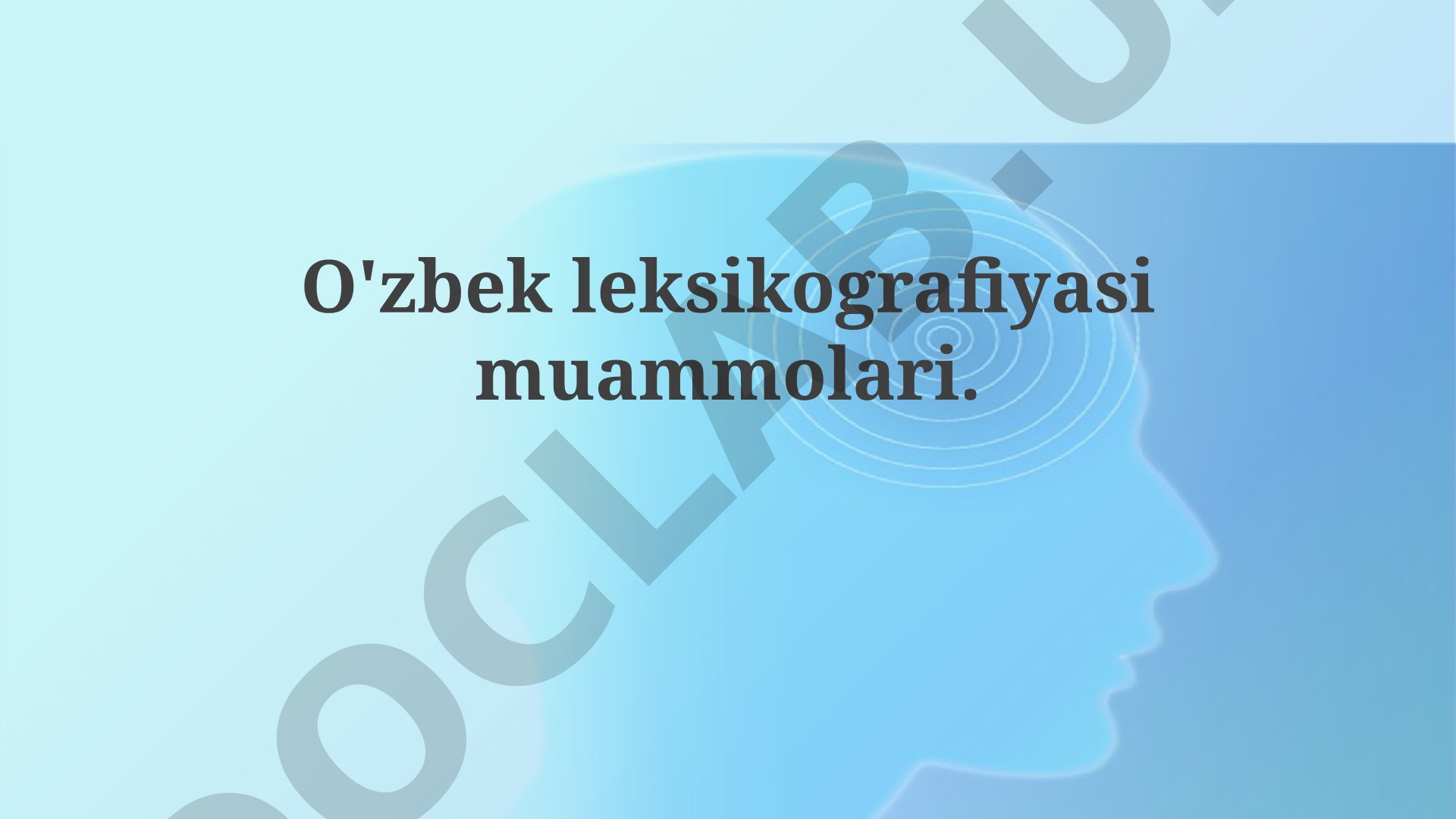 O'zbek leksikografiyasi muammolari