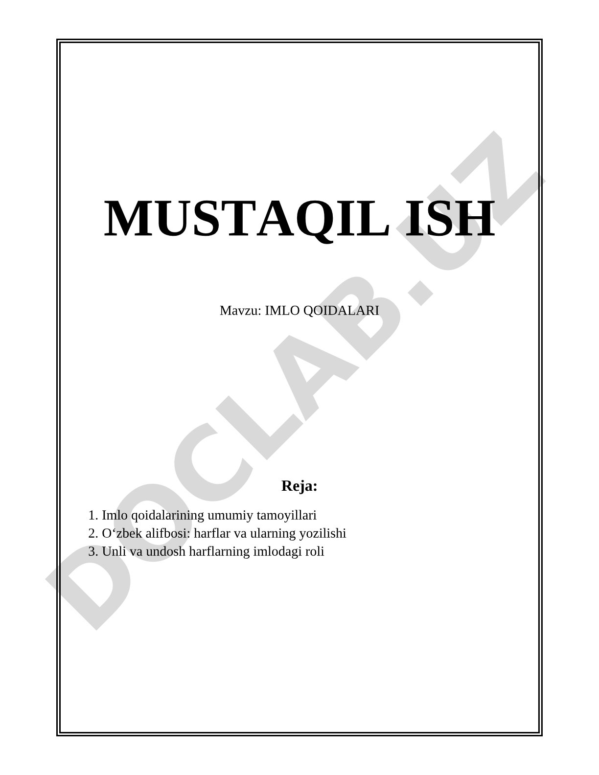Imlo qoidalari