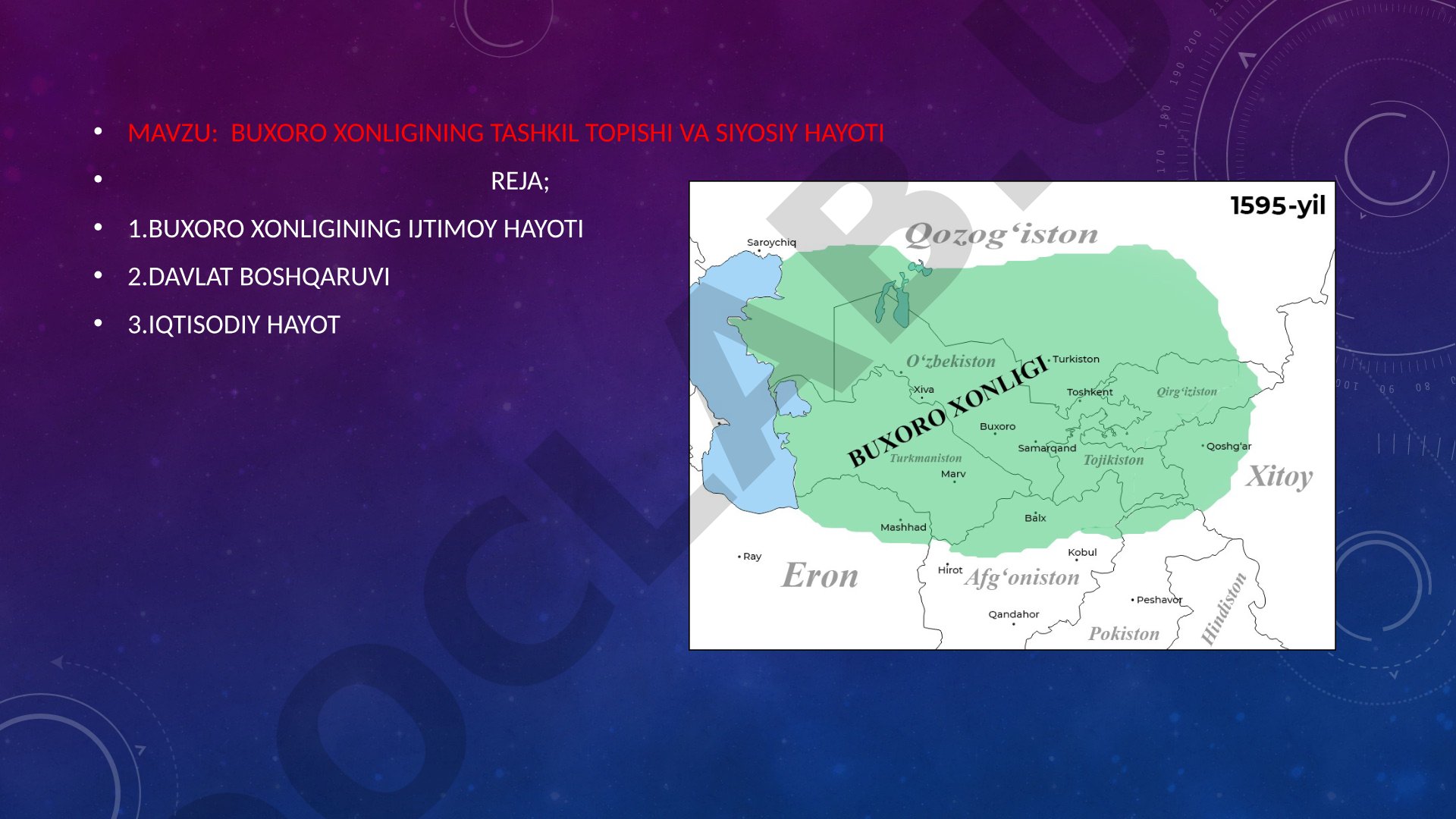 Buxoro xonligining tashkil topishi va siyosiy hayoti