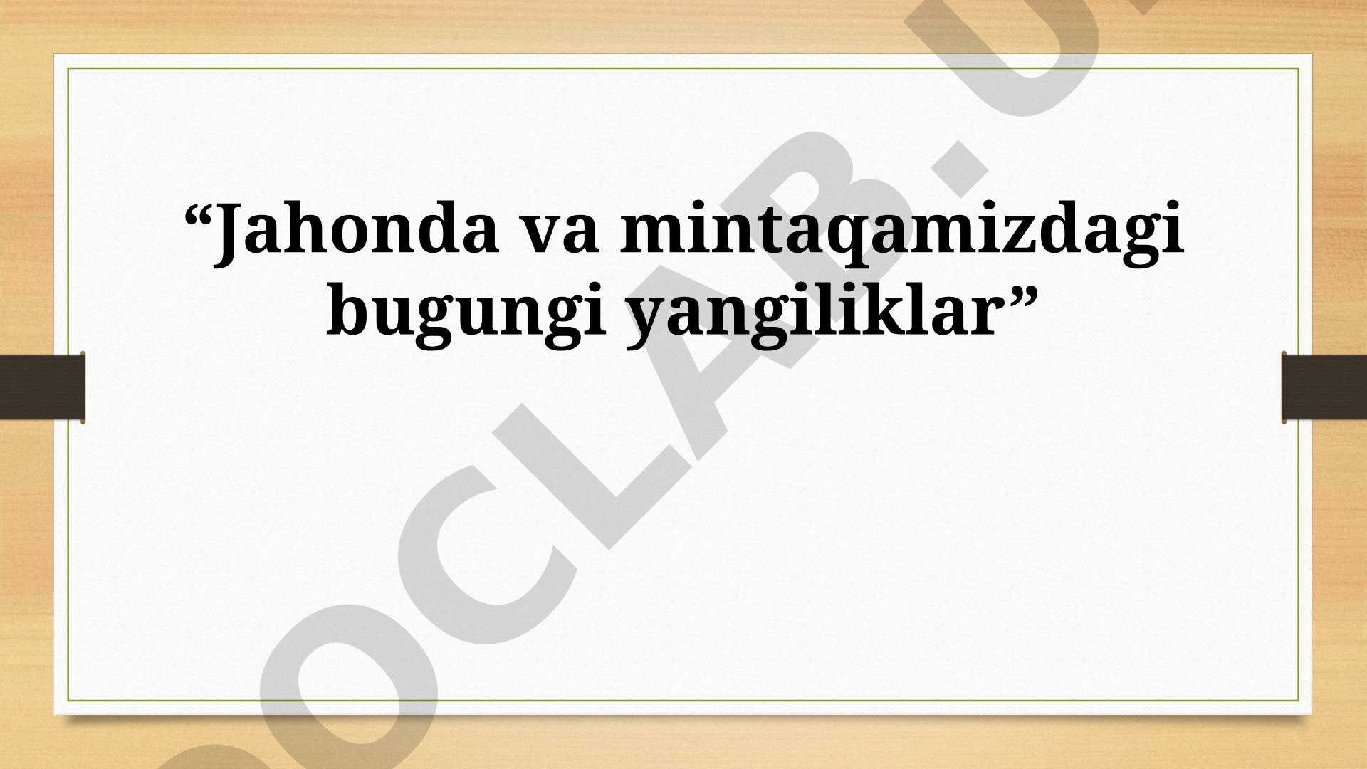 Jahonda va mintaqamizdagi bugungi yangiliklar