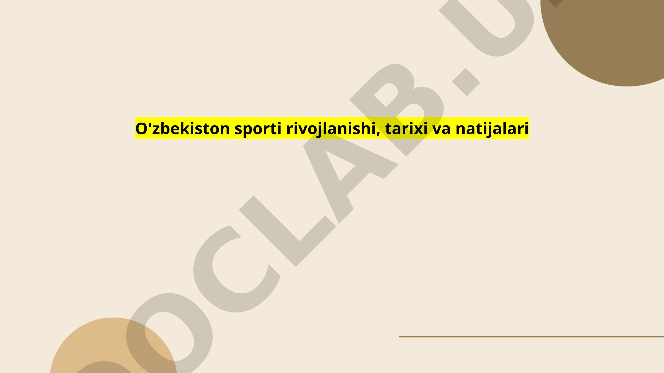 O'zbekiston sporti rivojlanishi, tarixi va natijalari