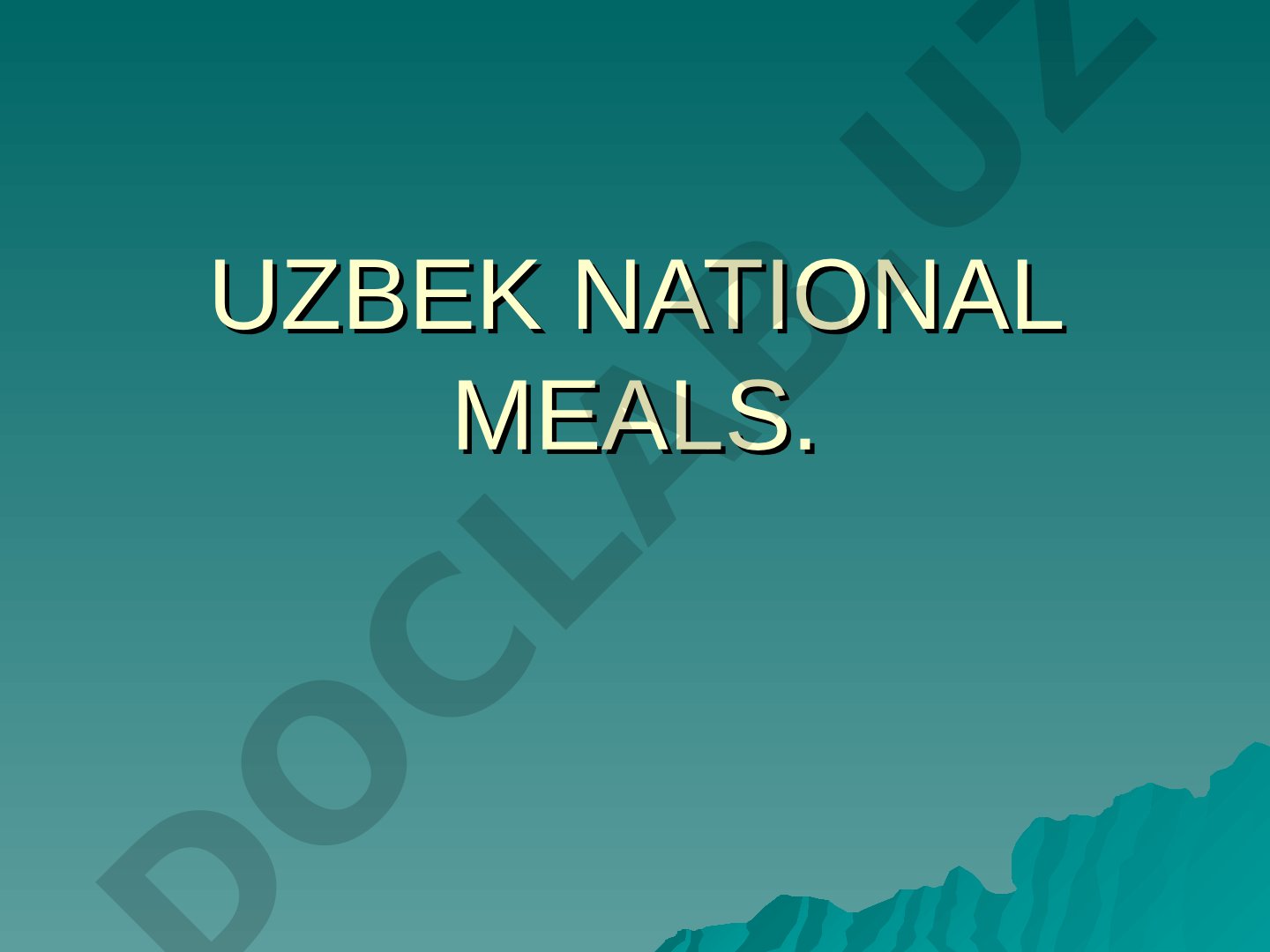 Uzbek National Meals