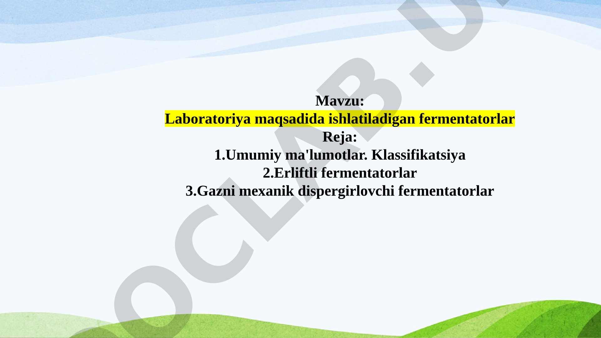Laboratoriya maqsadida ishlatiladigan fermentatorlar