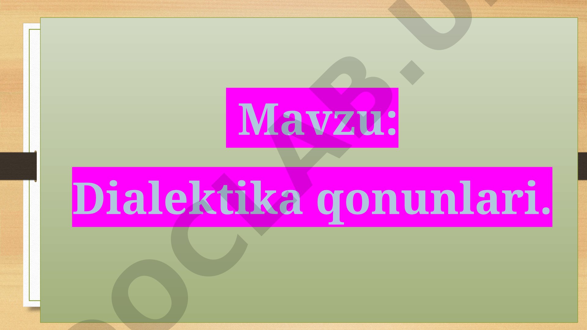 Dialektika qonunlari